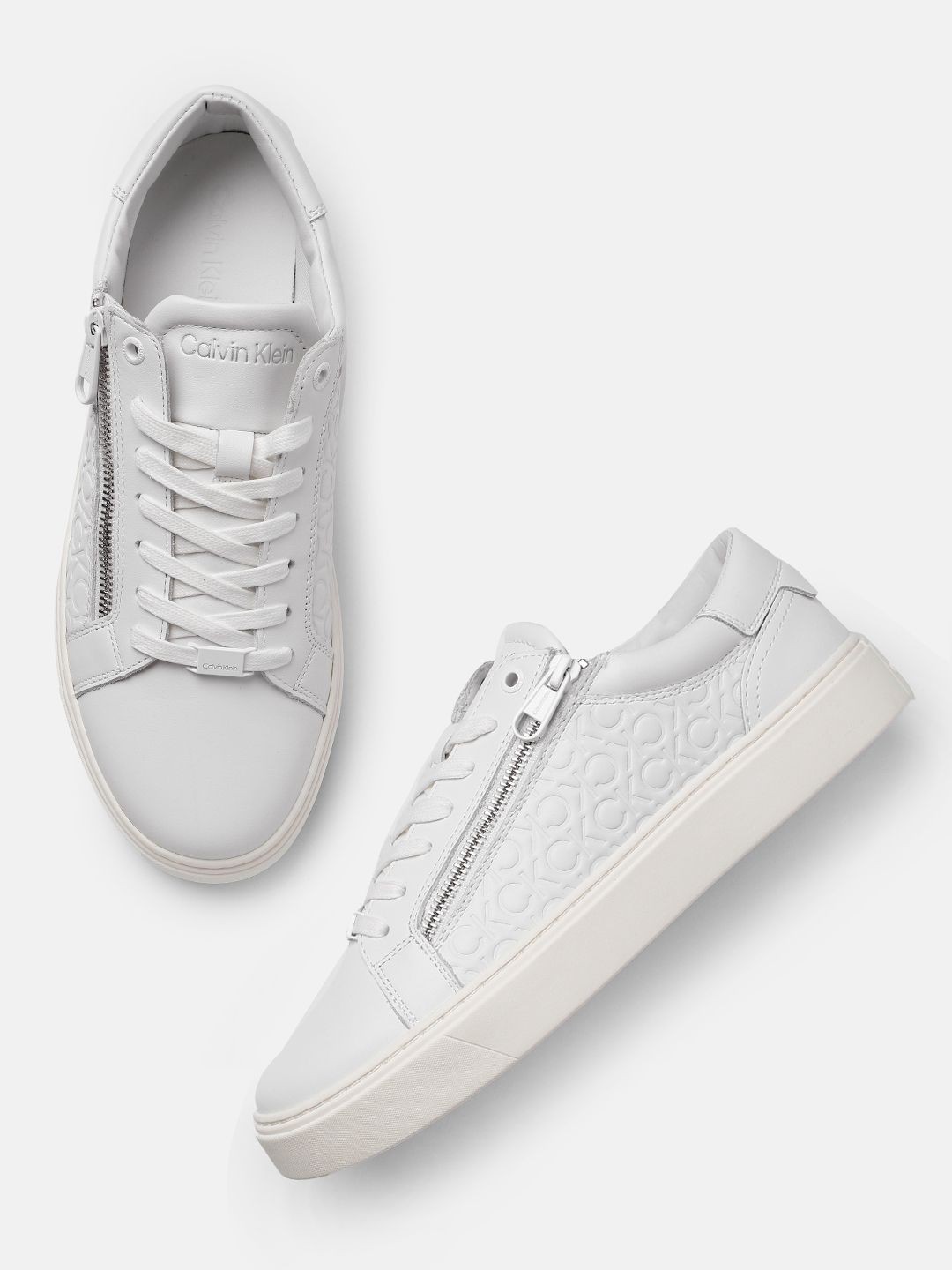 Calvin Klein Men Textured Leather Sneakers-picture-20