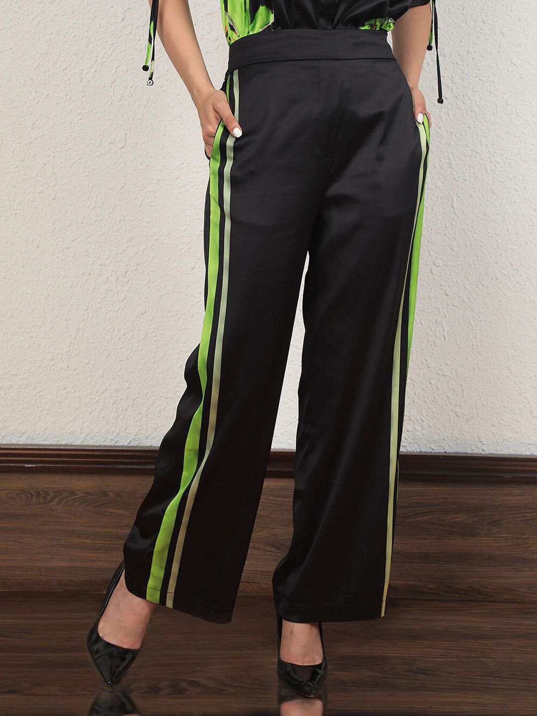 High-Rise Trousers with Seam Detail