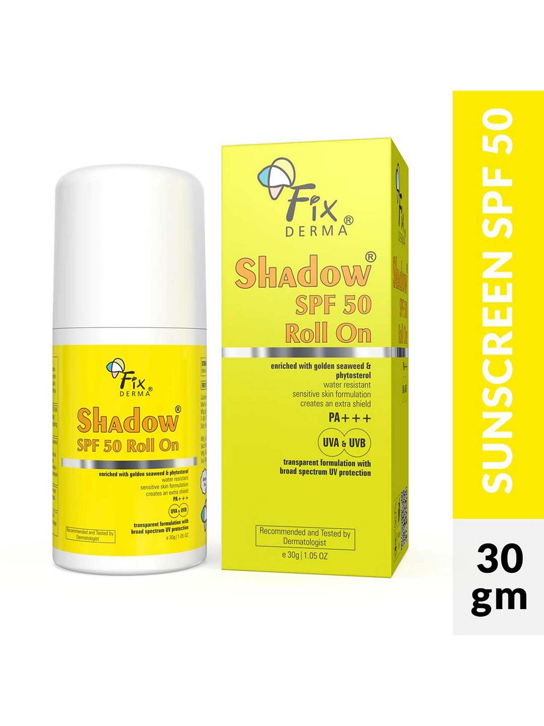 FIXDERMA Shadow SPF50 Roll On Sunscreen with Golden Seaweed - 30 g-picture-30