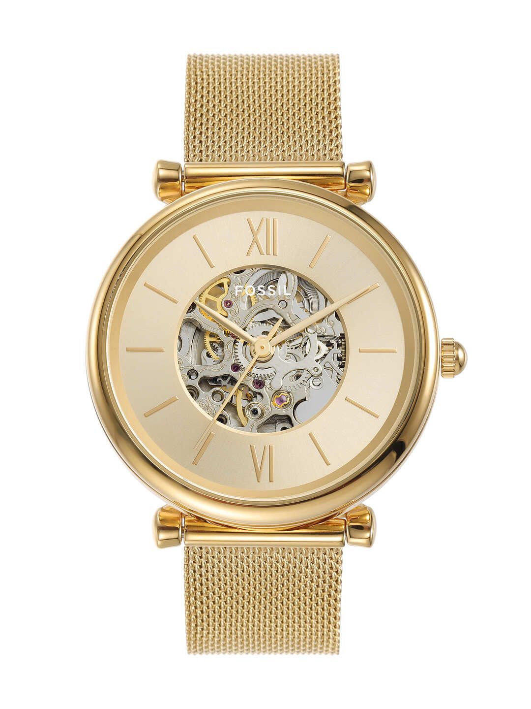 Fossil Women Carlie Skeleton Automatic Analogue Watch ME3250-image-28