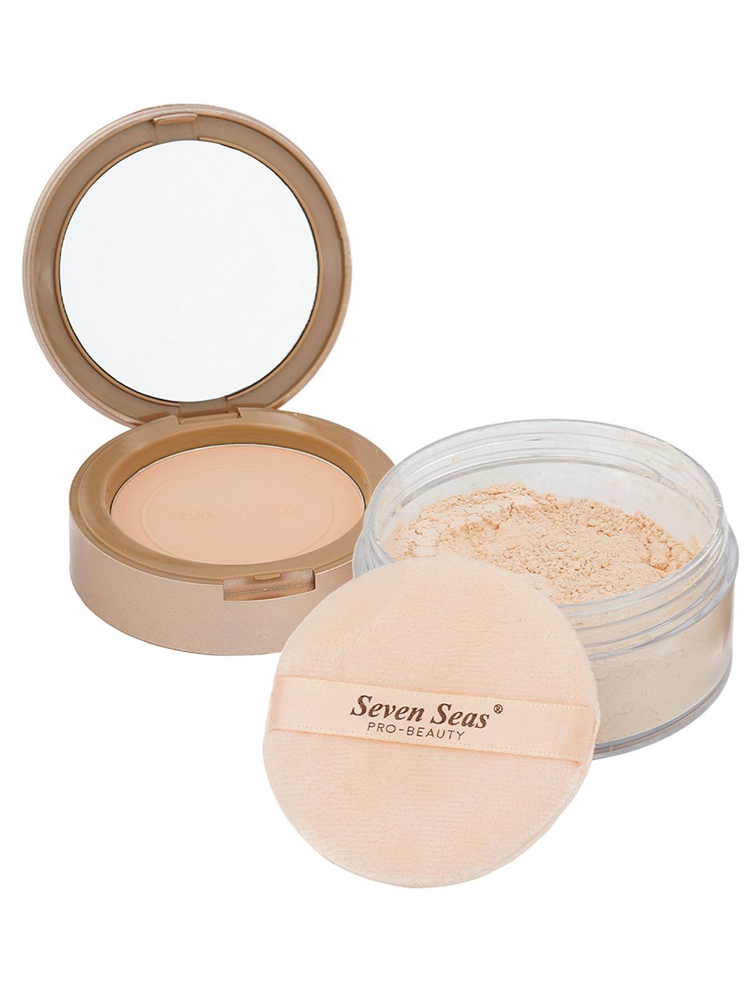 Seven Seas Pro Beauty Weightless Stay Matte 2 In 1 Compact & Loose Powder-Banana 03-picture-47
