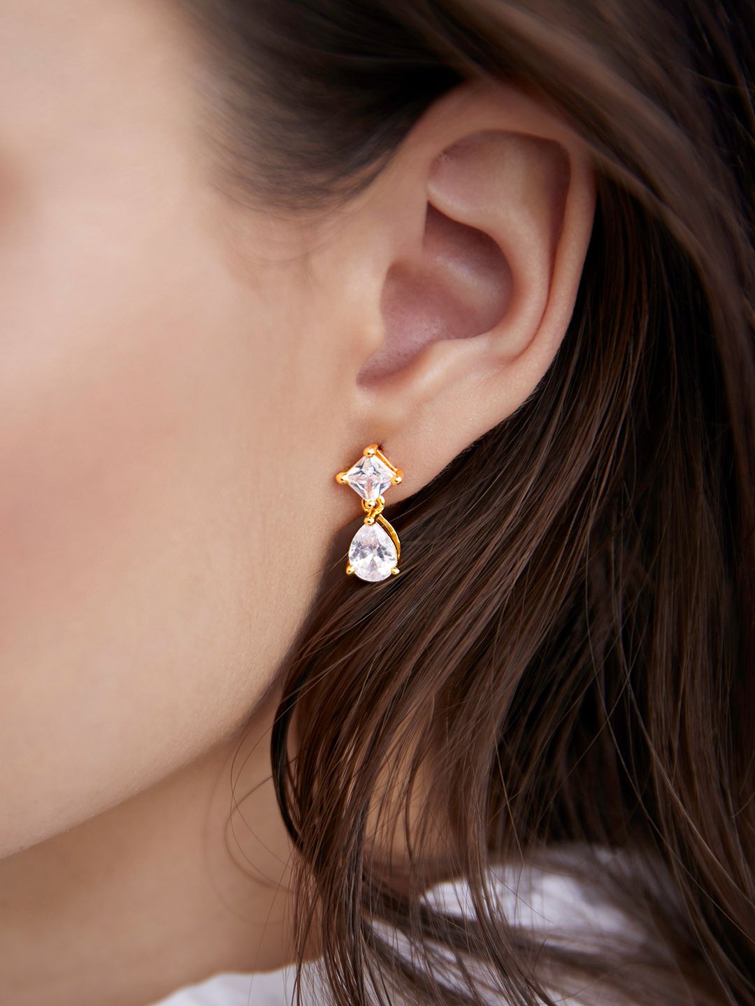 AIKA BY MINUTIAE Gold-Plated Geometric Studs Earrings-picture-42