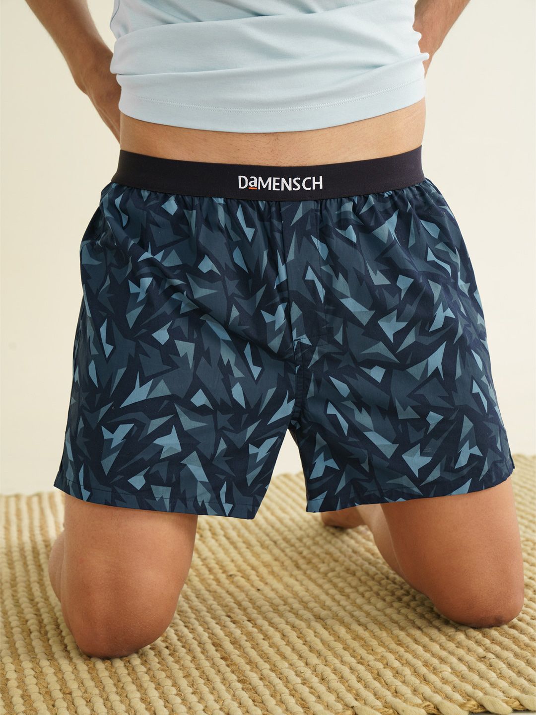 DAMENSCH Men BREEEZE Ultralight Pure Cotton Inner Boxers IB1002-SKYBLK-picture-19
