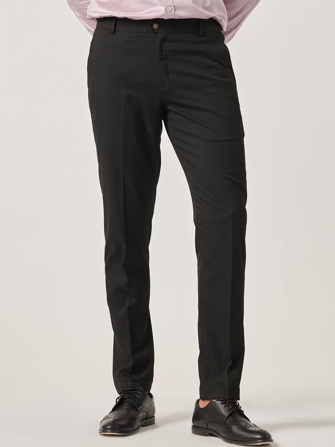 MR BUTTON Men Slim Fit Formal Trousers-picture-41