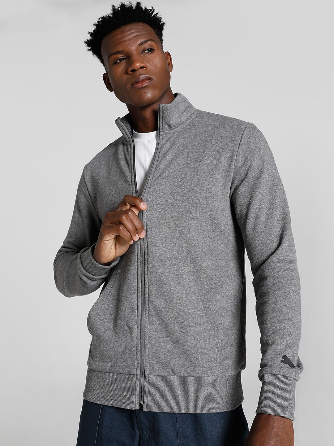 Puma Men Contrast Logo-Printed Cotton Track  Front-Open Sweatshirt-picture-26