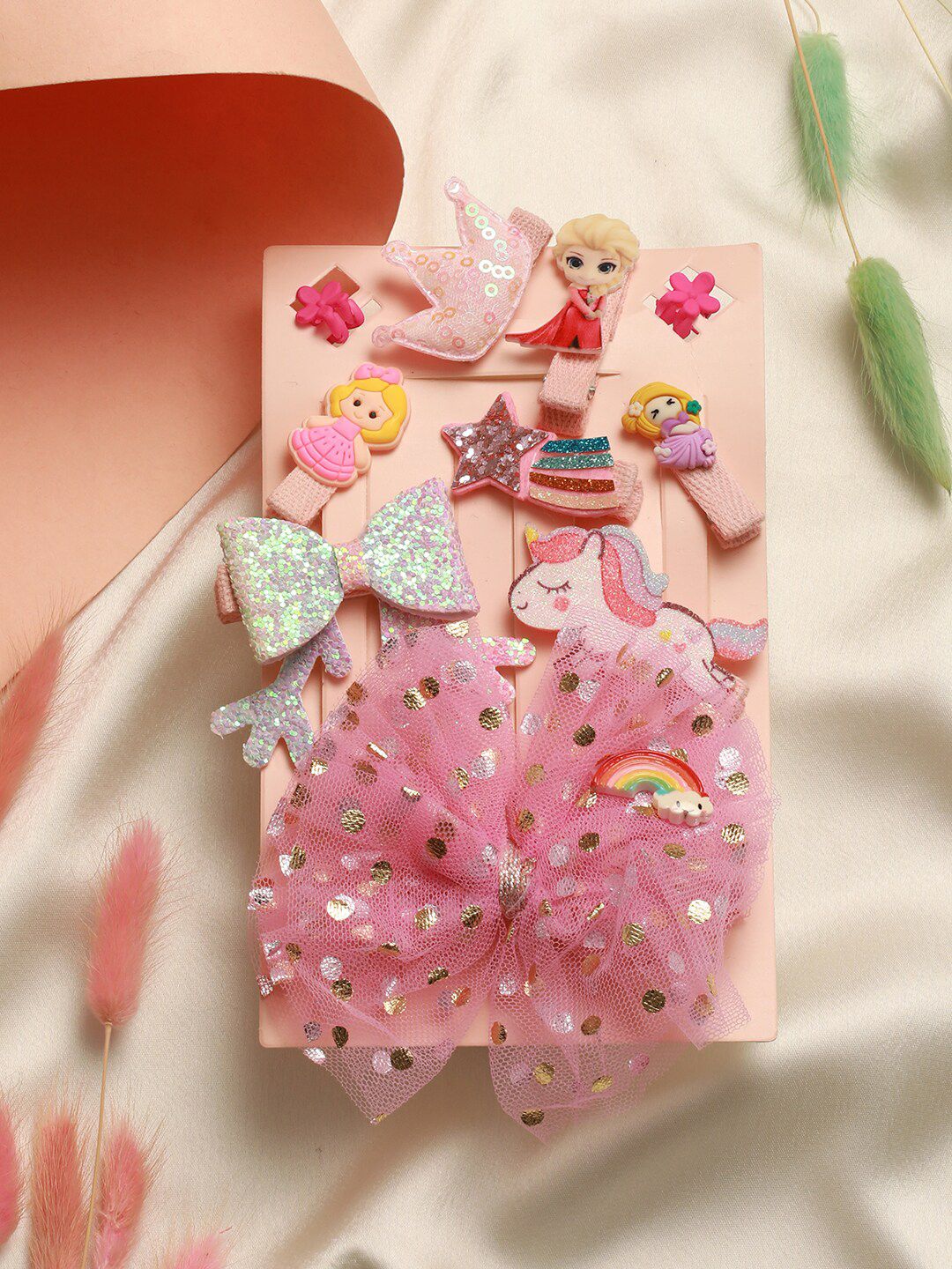 Jazz and Sizzle Girls Set Of 10 Embellished Hair Accessory Set-image-44
