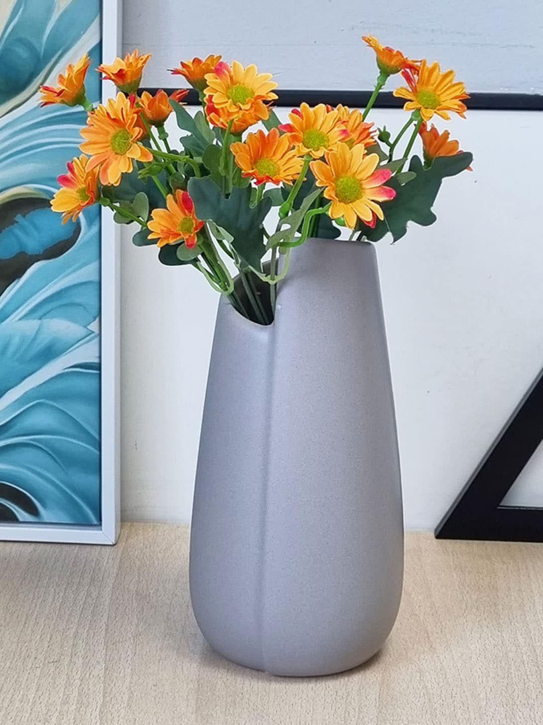 Art Street Grey Ceramic Flower Vase-image-2