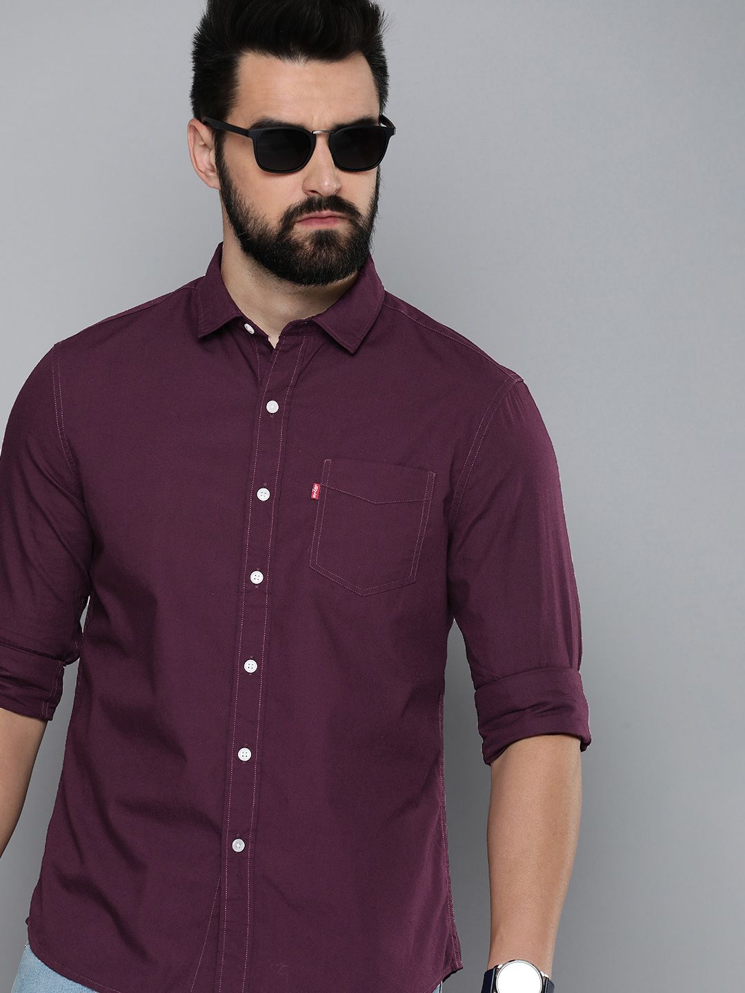 Levi's men's clearance solid casual shirt