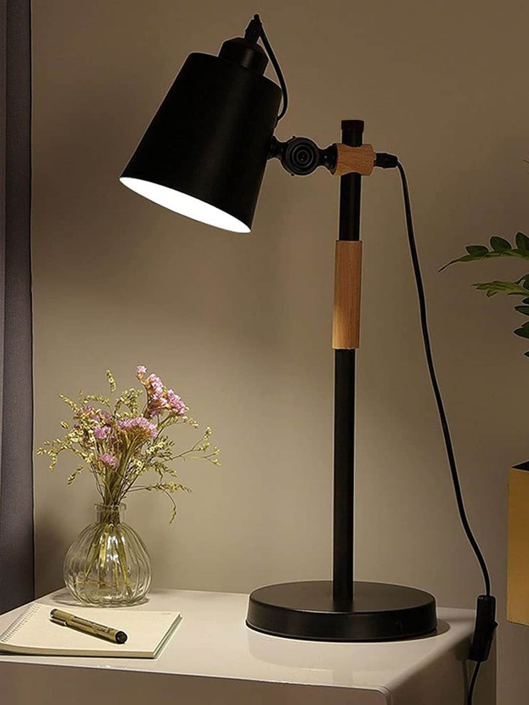 Homesake Black & Brown Nordic Style Metal Table Lamp-image-26