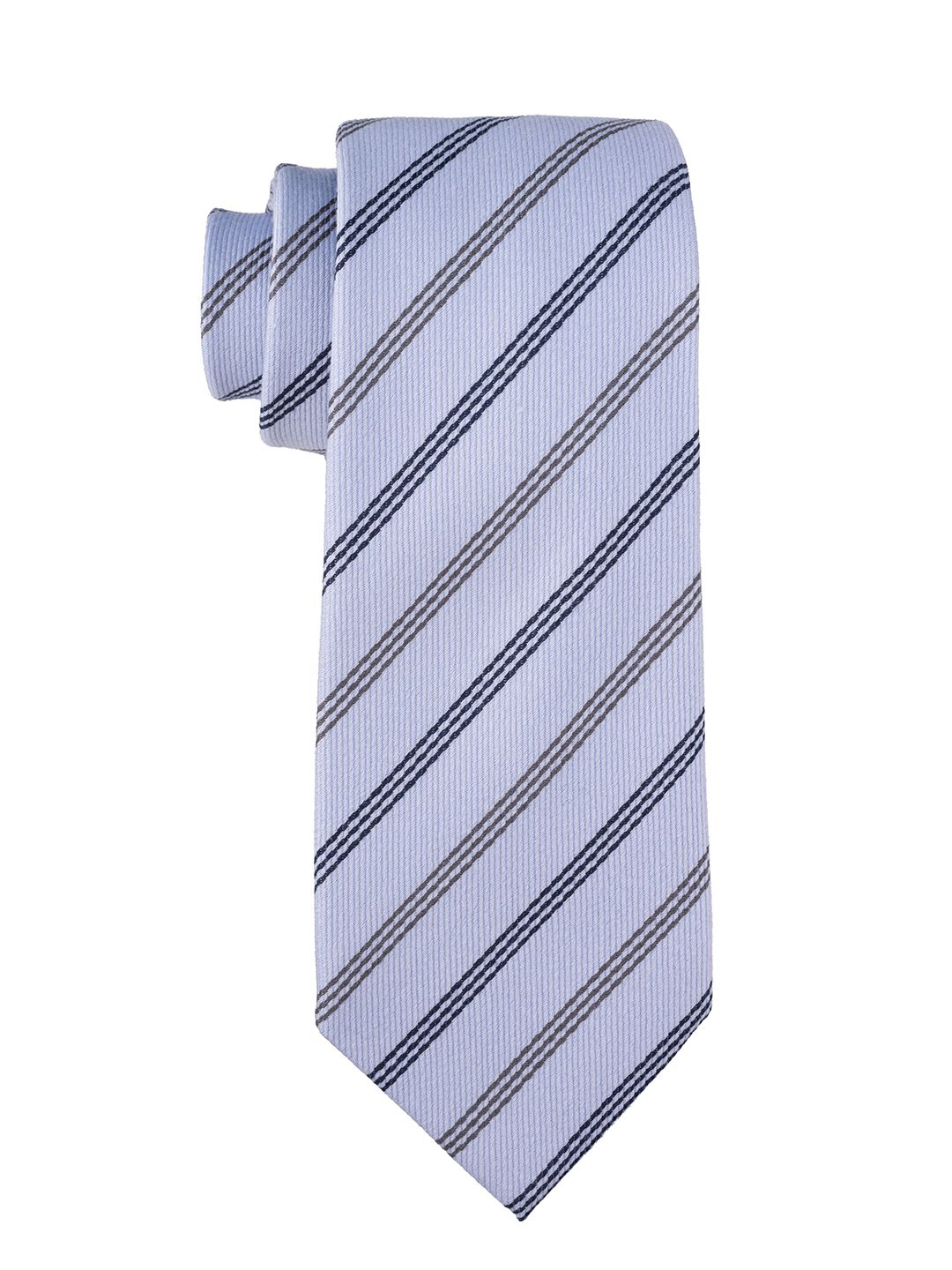 The Tie Hub Men Striped Silk Broad Tie-image-10