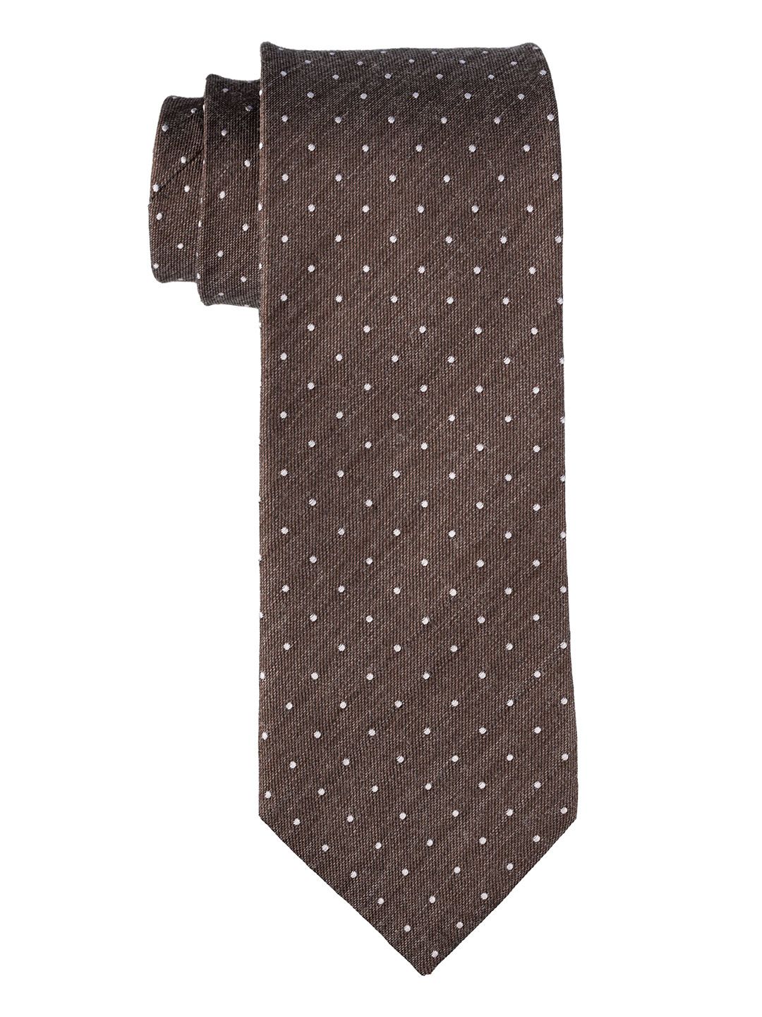 The Tie Hub Men Woven Design Silk Skinny Tie-picture-27