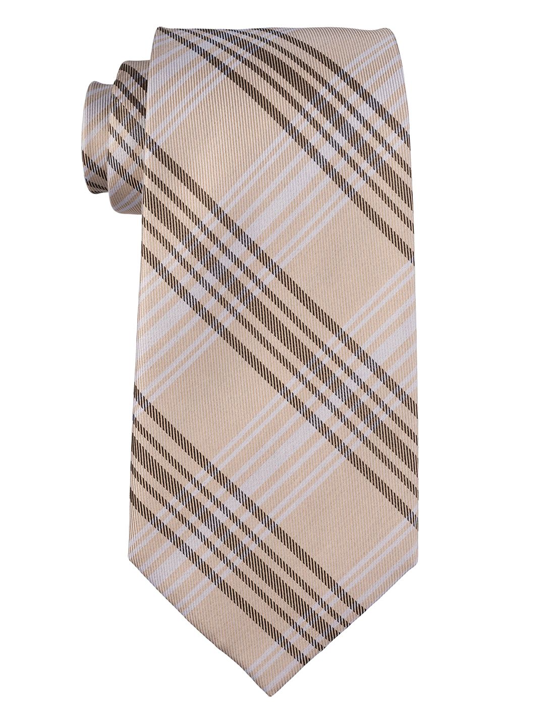 The Tie Hub Men Checked Silk Broad Tie-image-19