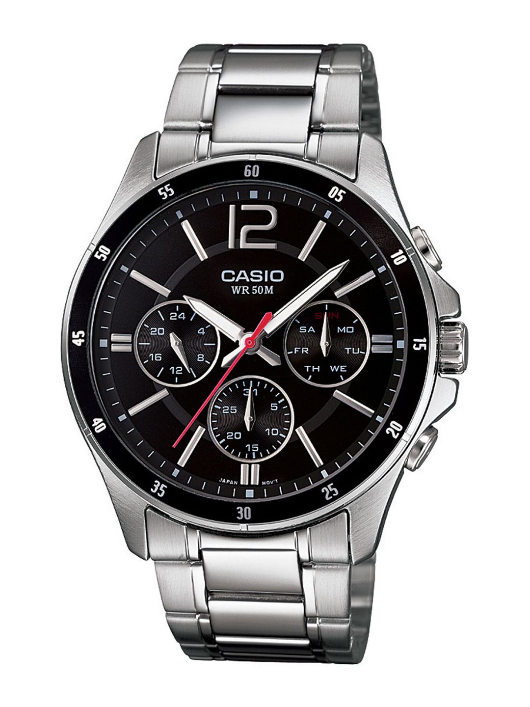 Buy CASIO Enticer Men Black Multi Dial Watch MTP 1374D 1AVDF… | Price ...