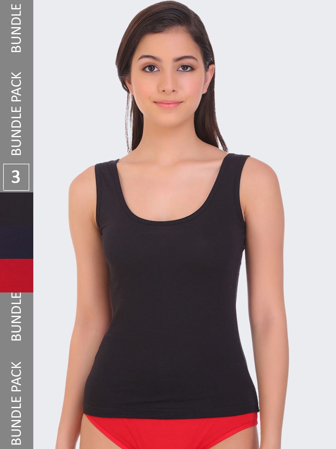 POOJA RAGENEE Pack Of 3 Sando Pure Cotton Camisoles-picture-41