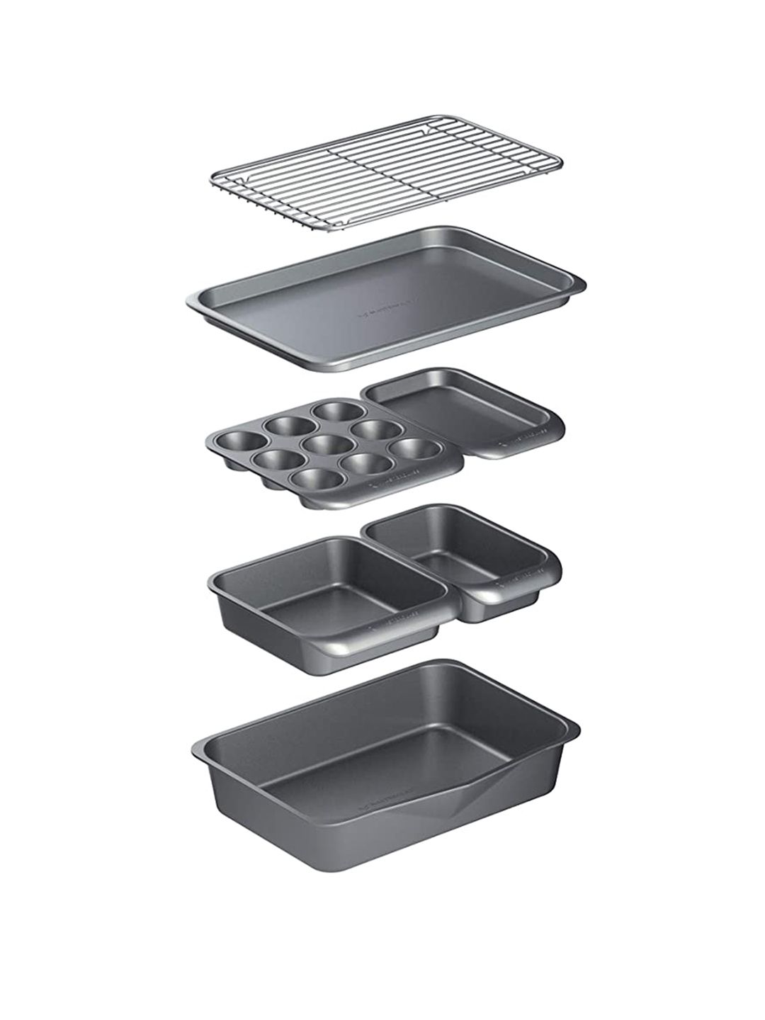 MasterClass Smart Space Grey 7-Pieces Carbon Steel Non-Stick Baking & Roasting Set-image-8