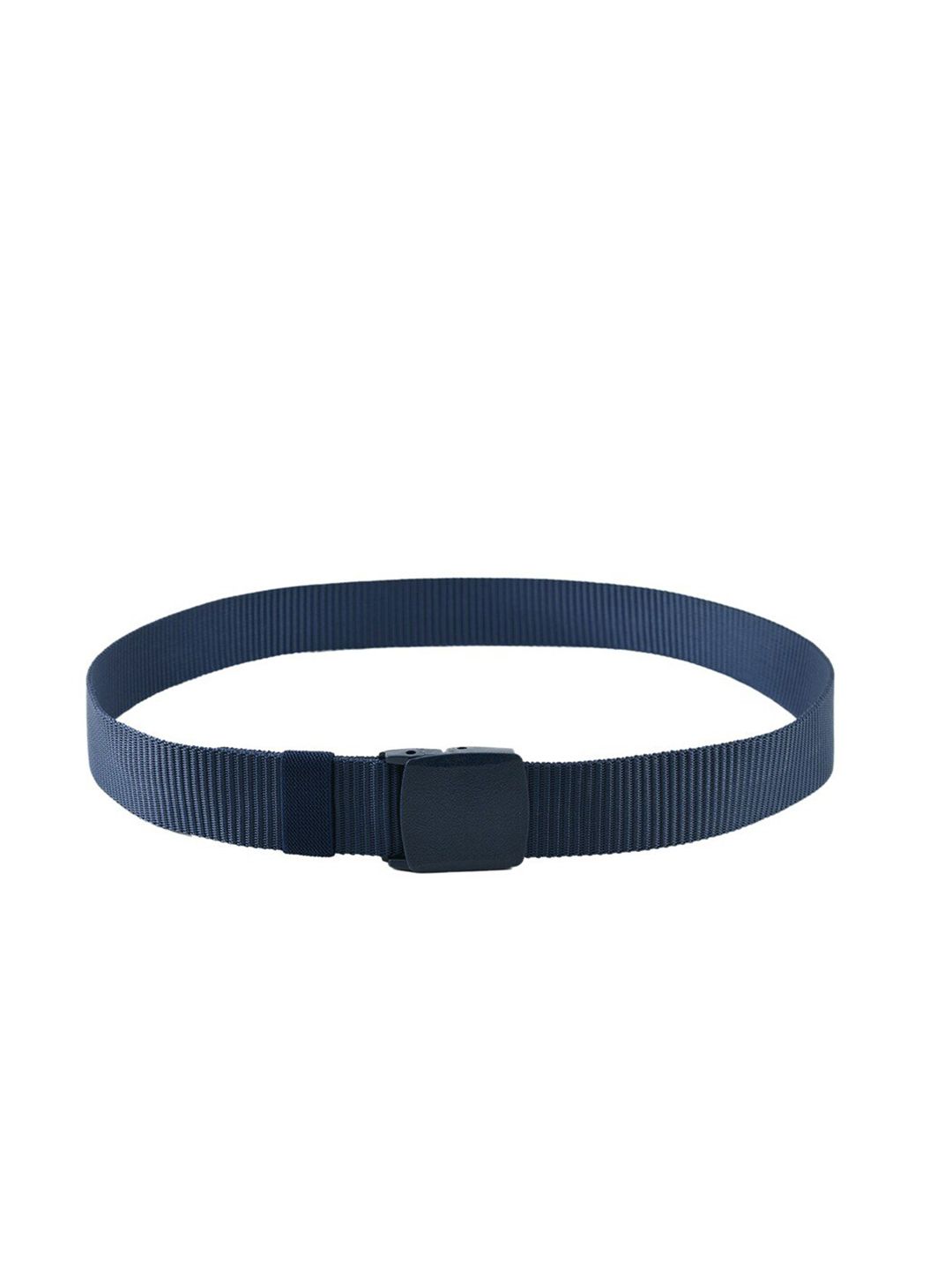The Roadster Lifestyle Co. Men Pack Of 2 Blue & Black Textured Canvas Belts-image-16