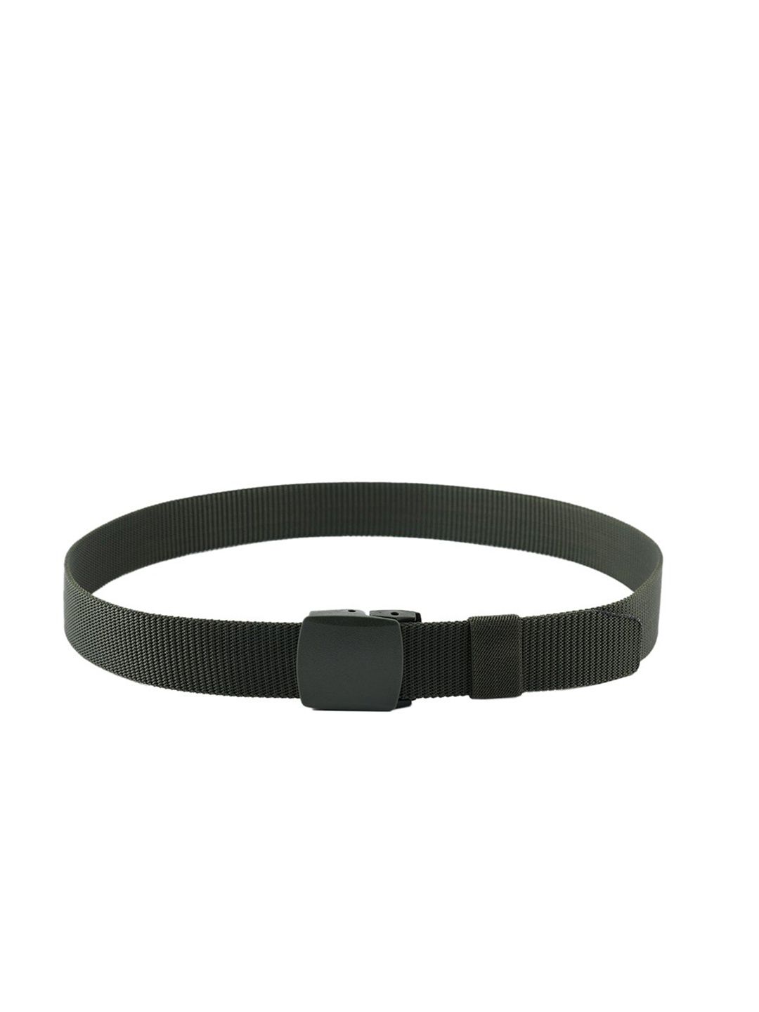 The Roadster Lifestyle Co.Men Pack Of 2 Brown & Olive Green Textured Canvas Belts-image-12