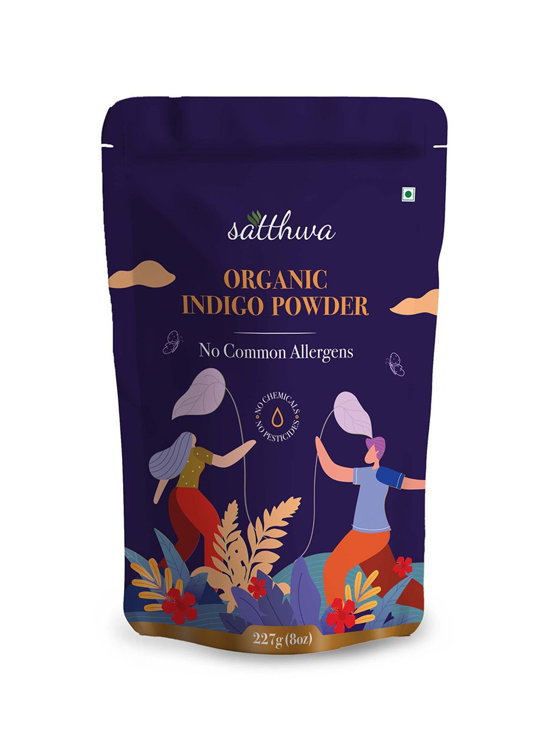 Satthwa 100% Pure & Natural Organic Indigo Powder 227gm - Black-picture-30