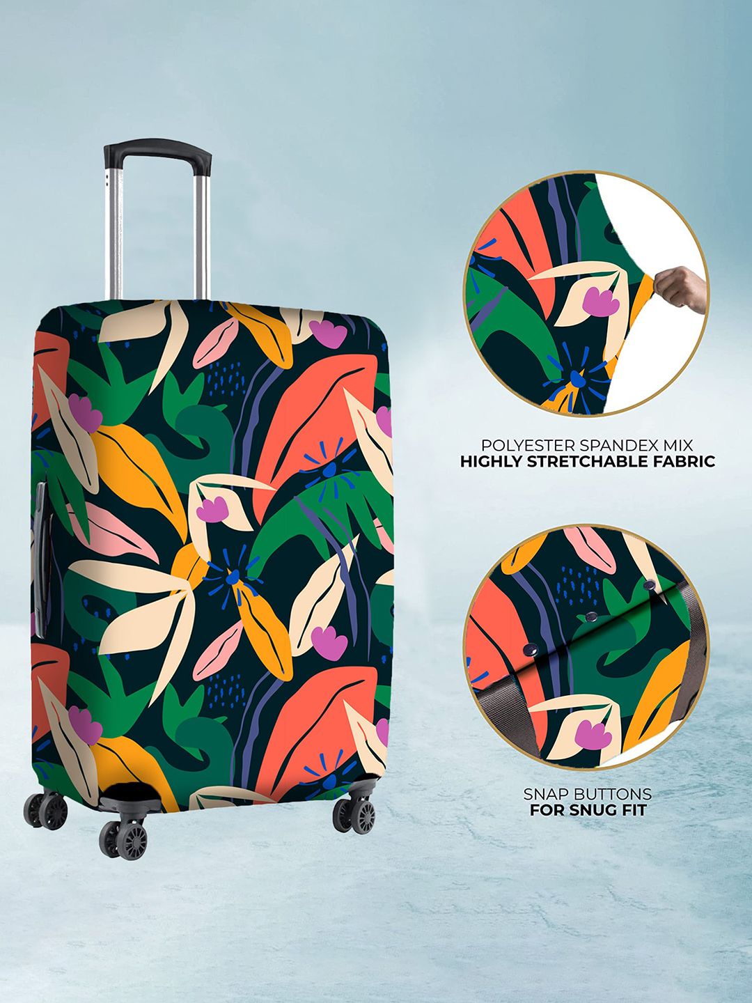 Travel Extras: Nasher Miles Multicolor Polyester Protective Luggage Cover  Set of 2