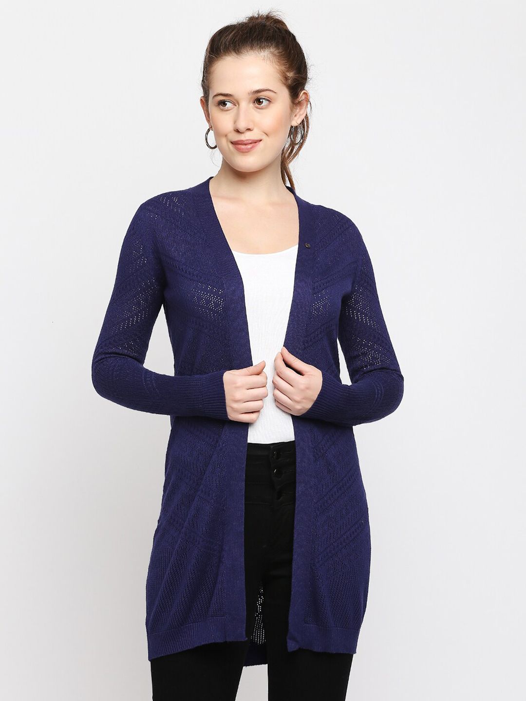 Being Human Self Design Open Front Longline Shrug-image-38