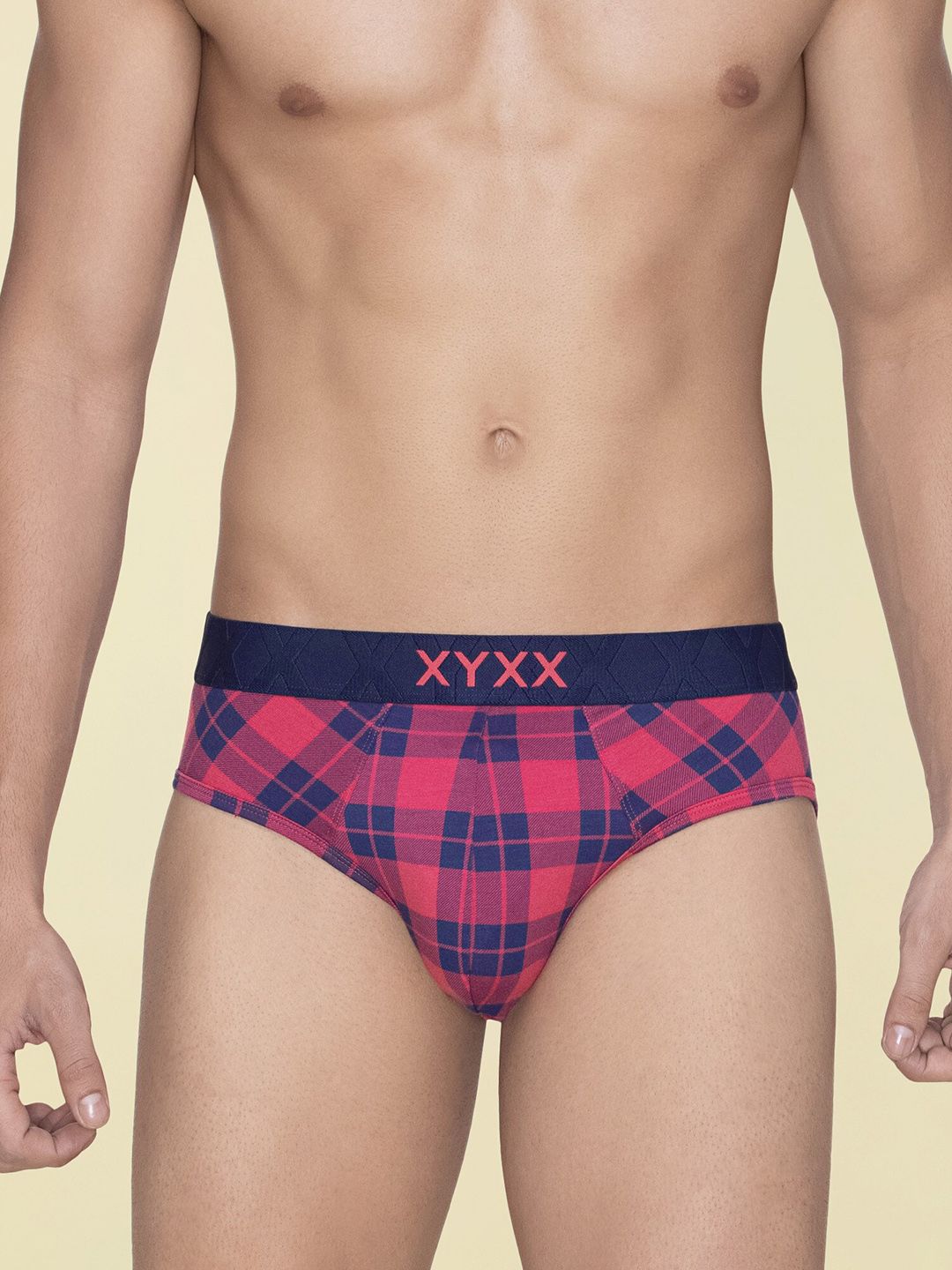 XYXX Men Checked Micro Modal Basic Brief XYBRF183-picture-21