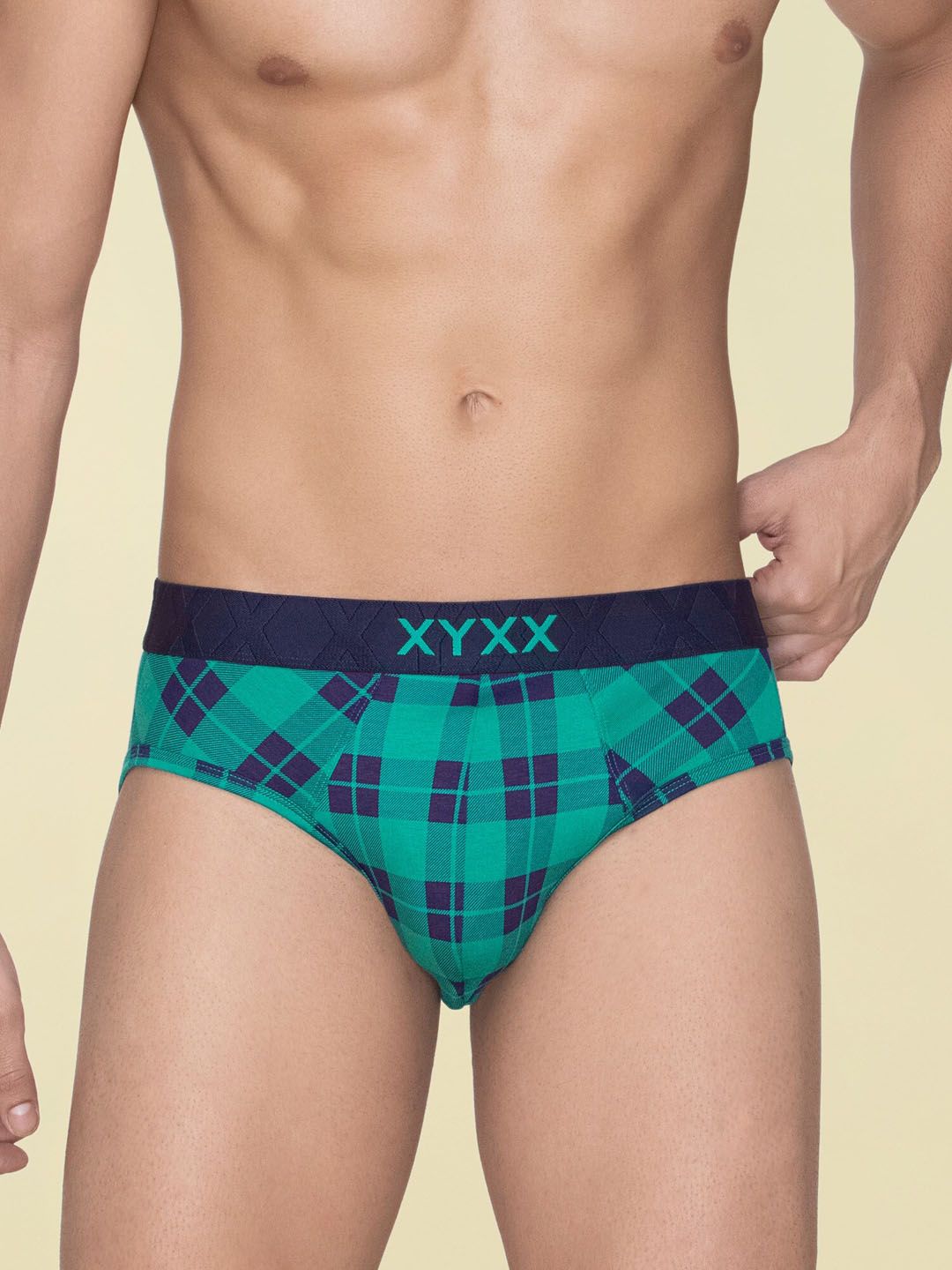 XYXX Men Checked Basic Briefs XYBRF184-picture-19