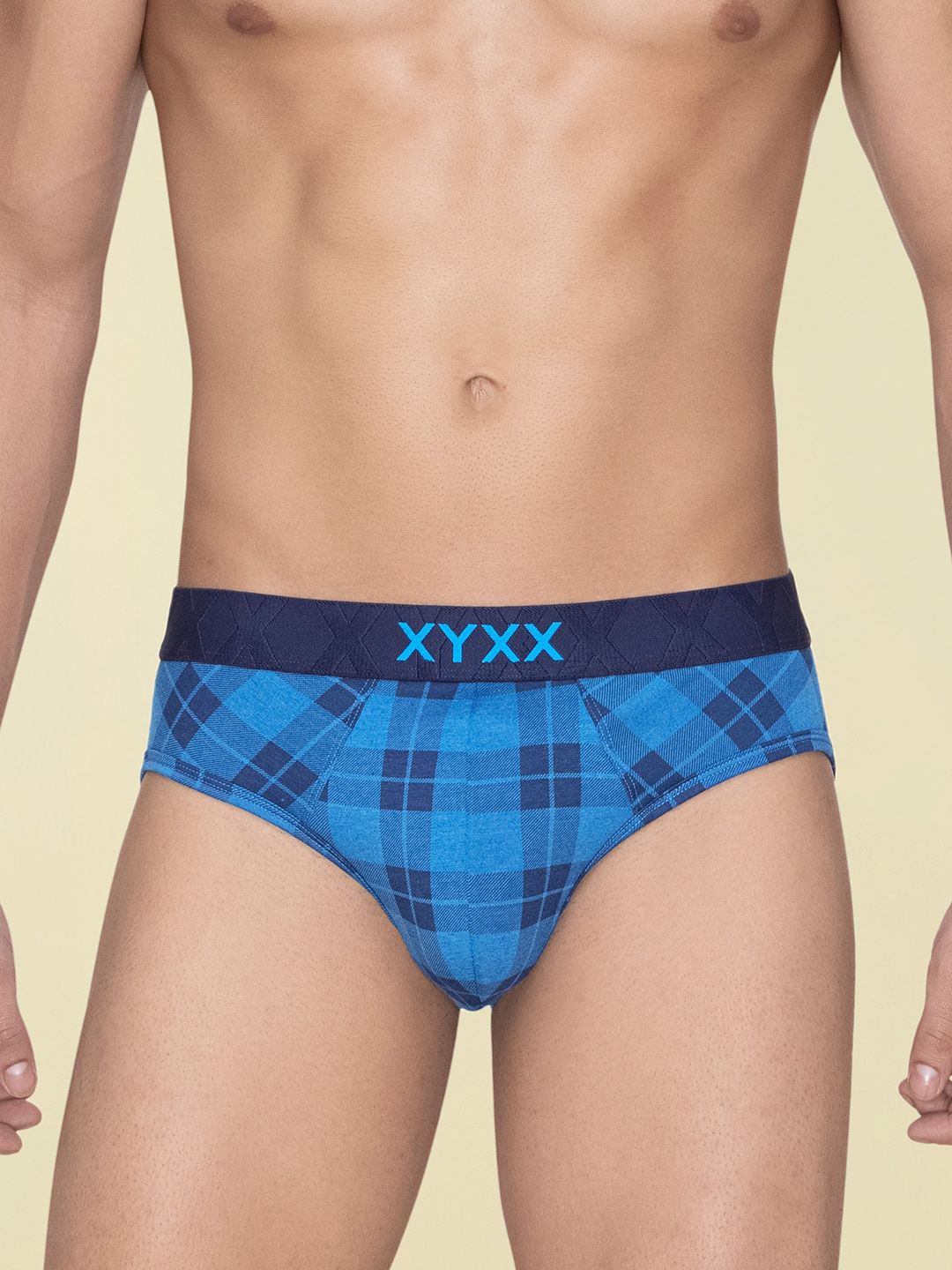 XYXX Men Checked Micro Modal Basic Brief XYBRF181-picture-18