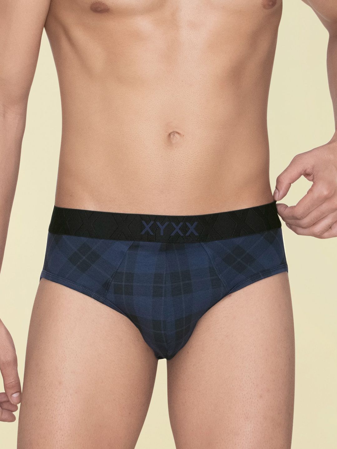 XYXX Men Checked Basic Briefs XYBRF180-picture-17