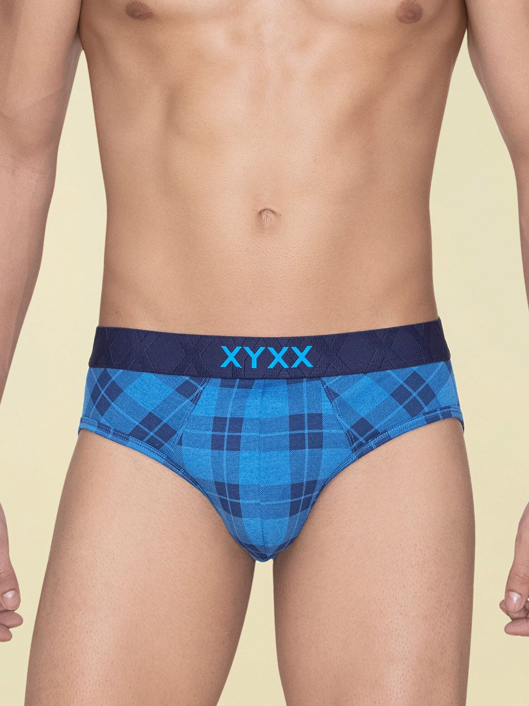 XYXX Men Checked Micro Modal Basic Brief XYBRF181-picture-16