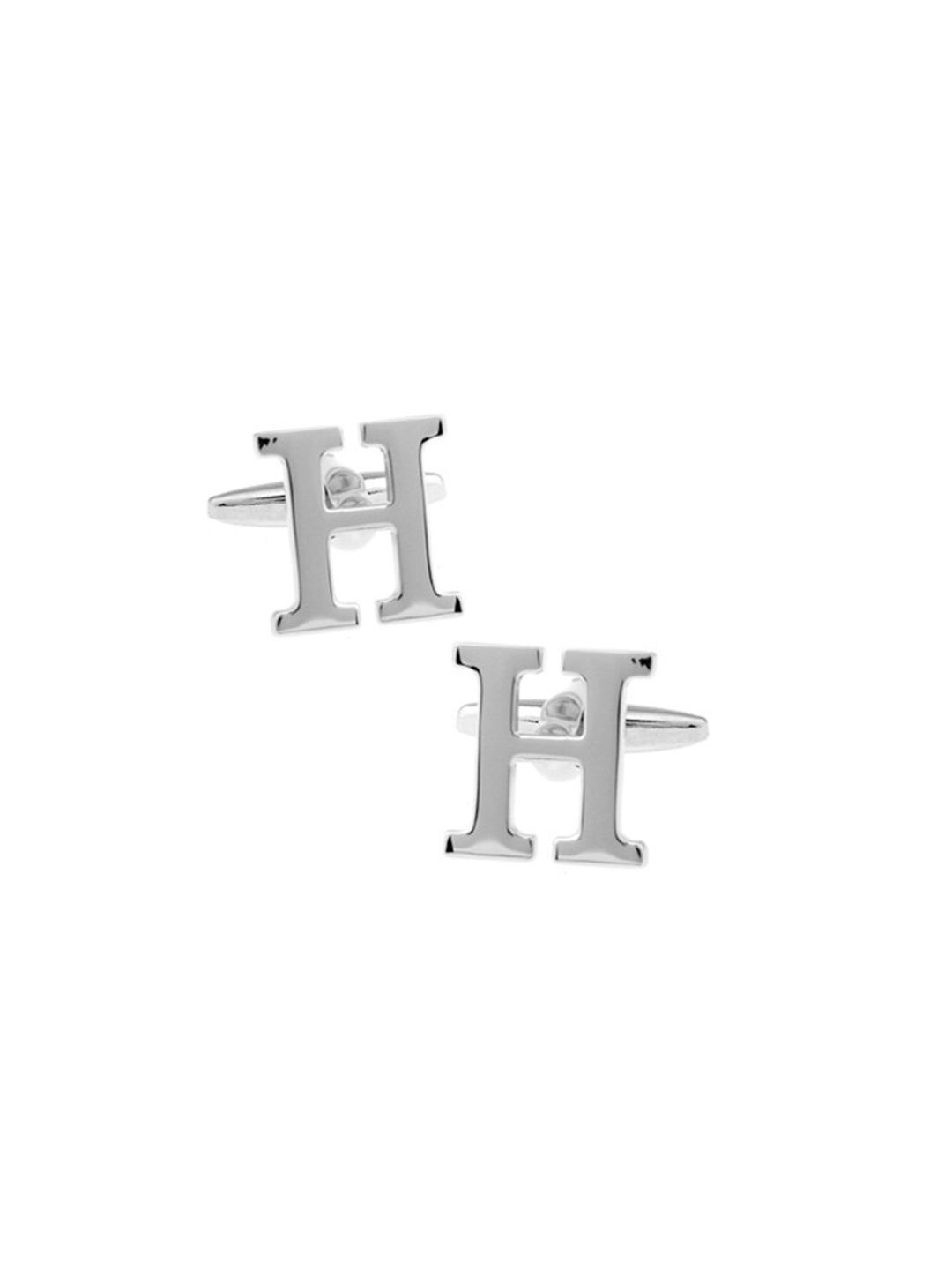 The Tie Hub Silver-Toned Alphabet Cufflinks-picture-49