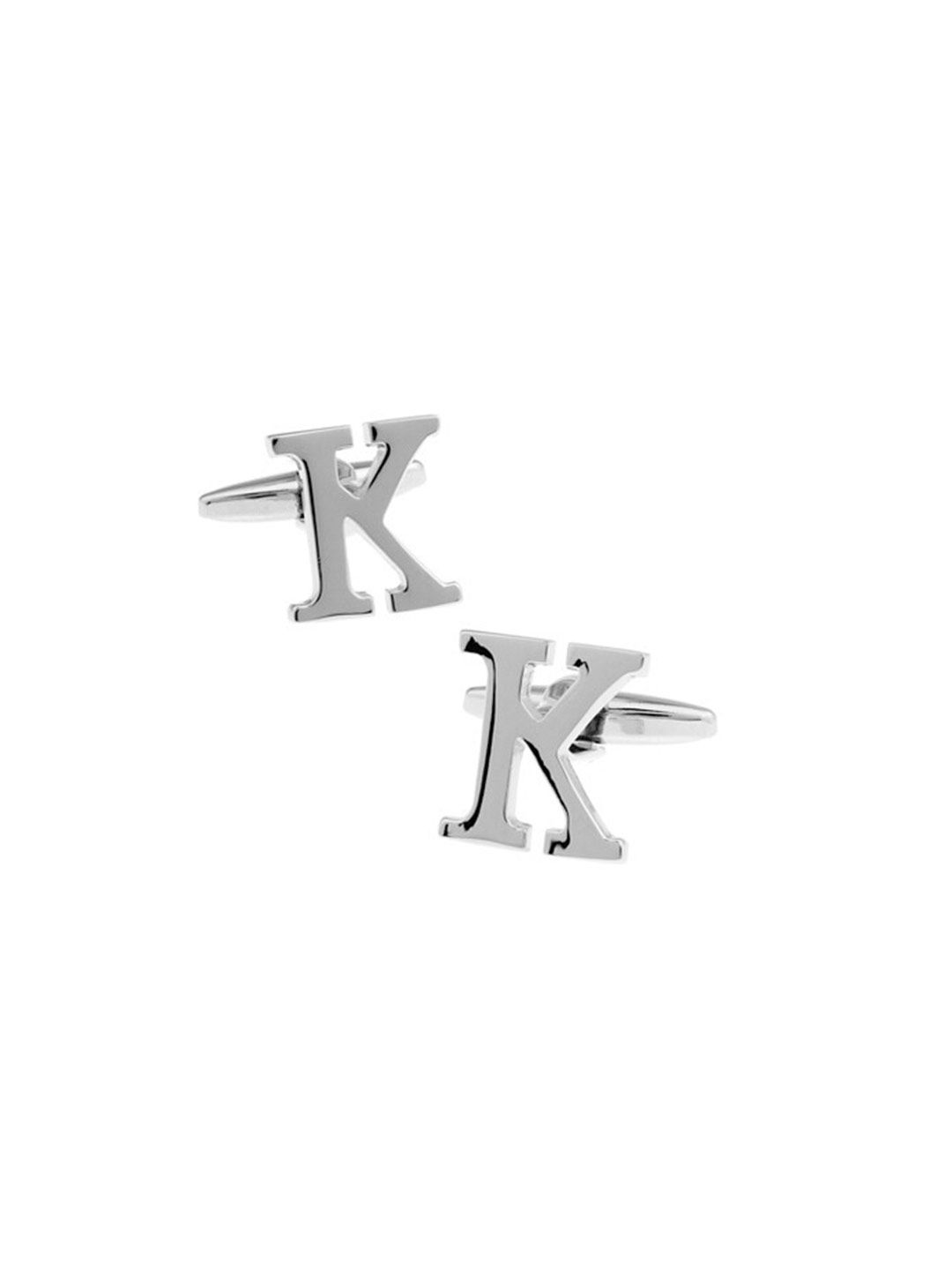 The Tie Hub Silver-Toned Alphabet Cufflinks