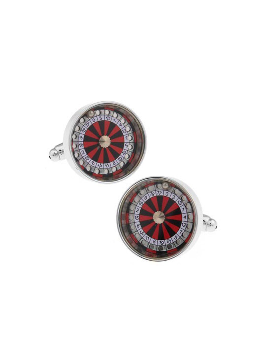 The Tie Hub Red & Silver-Toned Cufflinks-picture-47