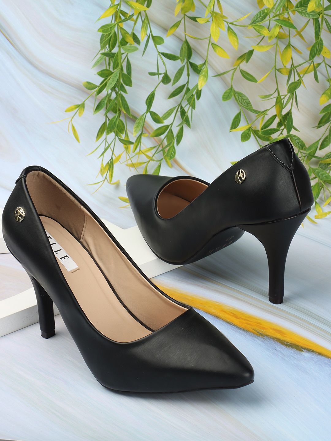 ELLE Pointed Toe Slim Heel Pumps-picture-41