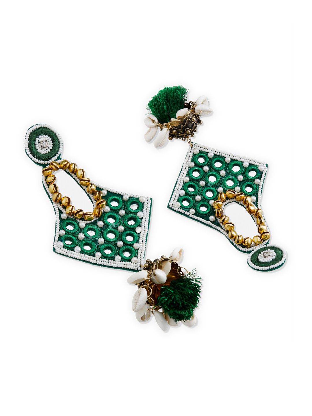ATIBELLE Gold-Plated Contemporary Drop Earrings