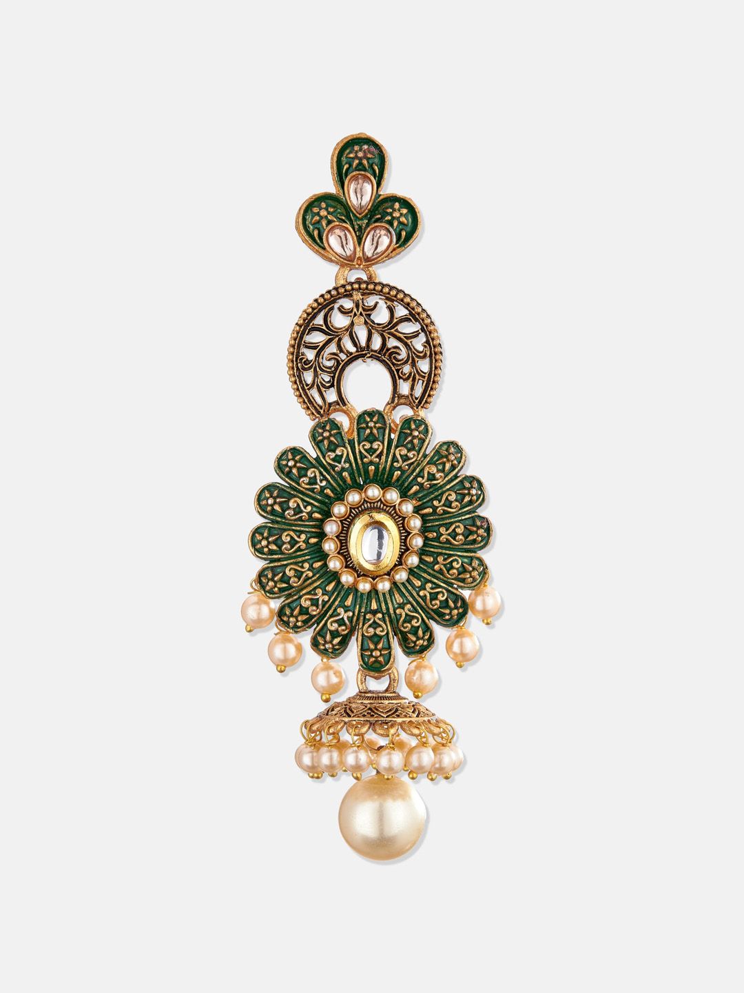 ATIBELLE Gold-Plated Contemporary Drop Earrings