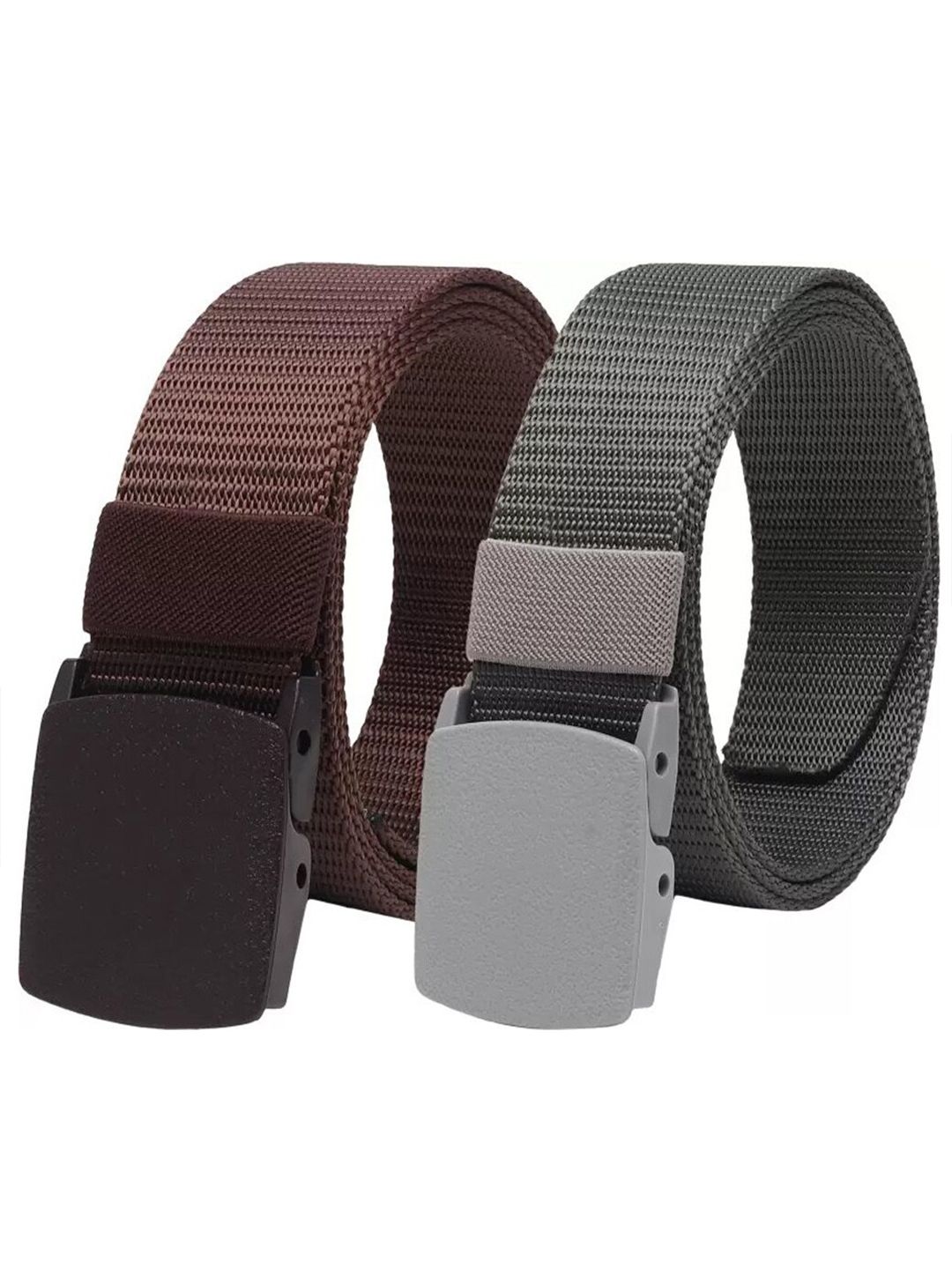 Roadster Men Brown & Grey Pack of 2 Textured Belts-image-41