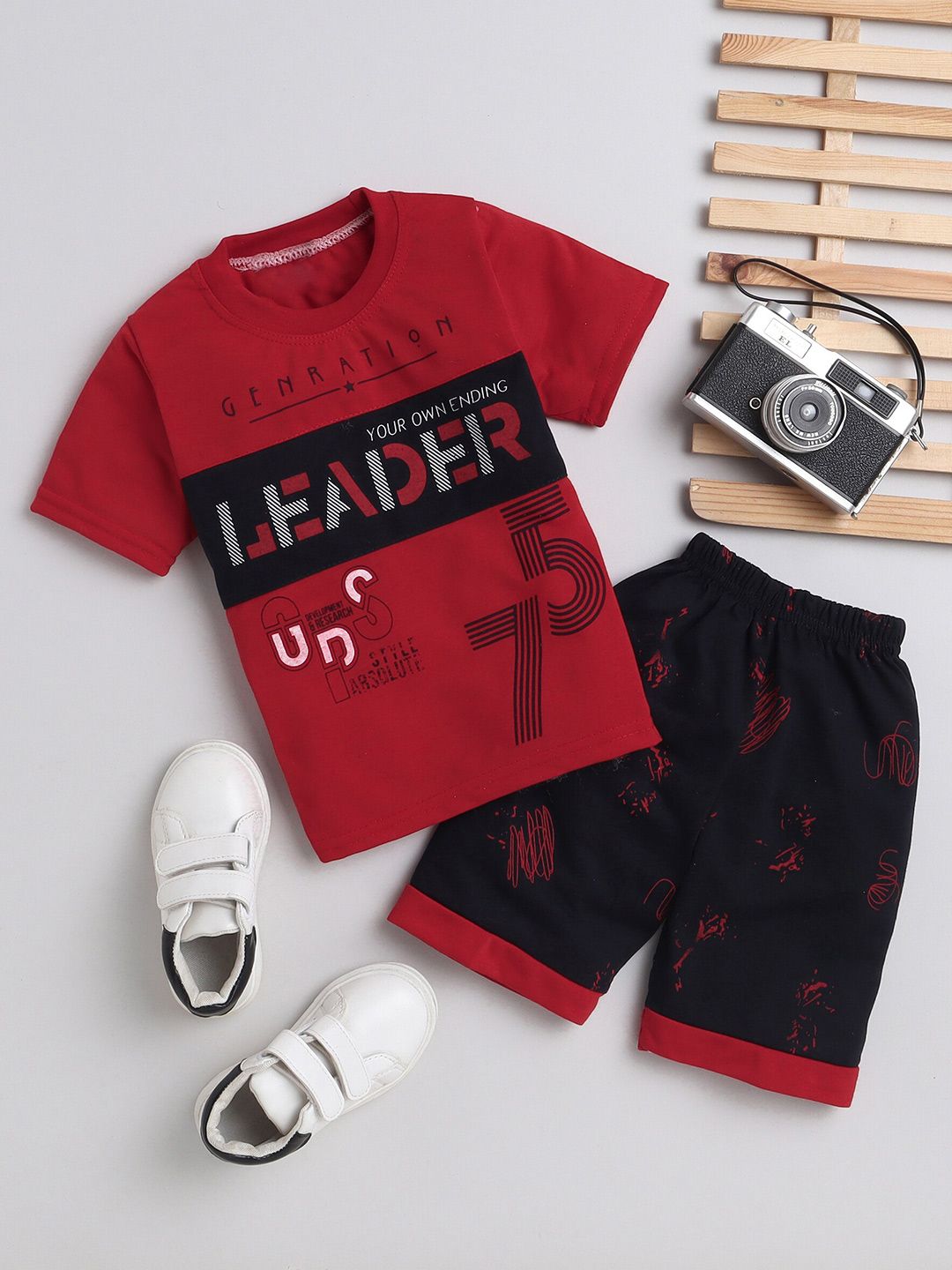 BAESD Boys Printed Pure Cotton T-Shirt With Shorts-picture-13