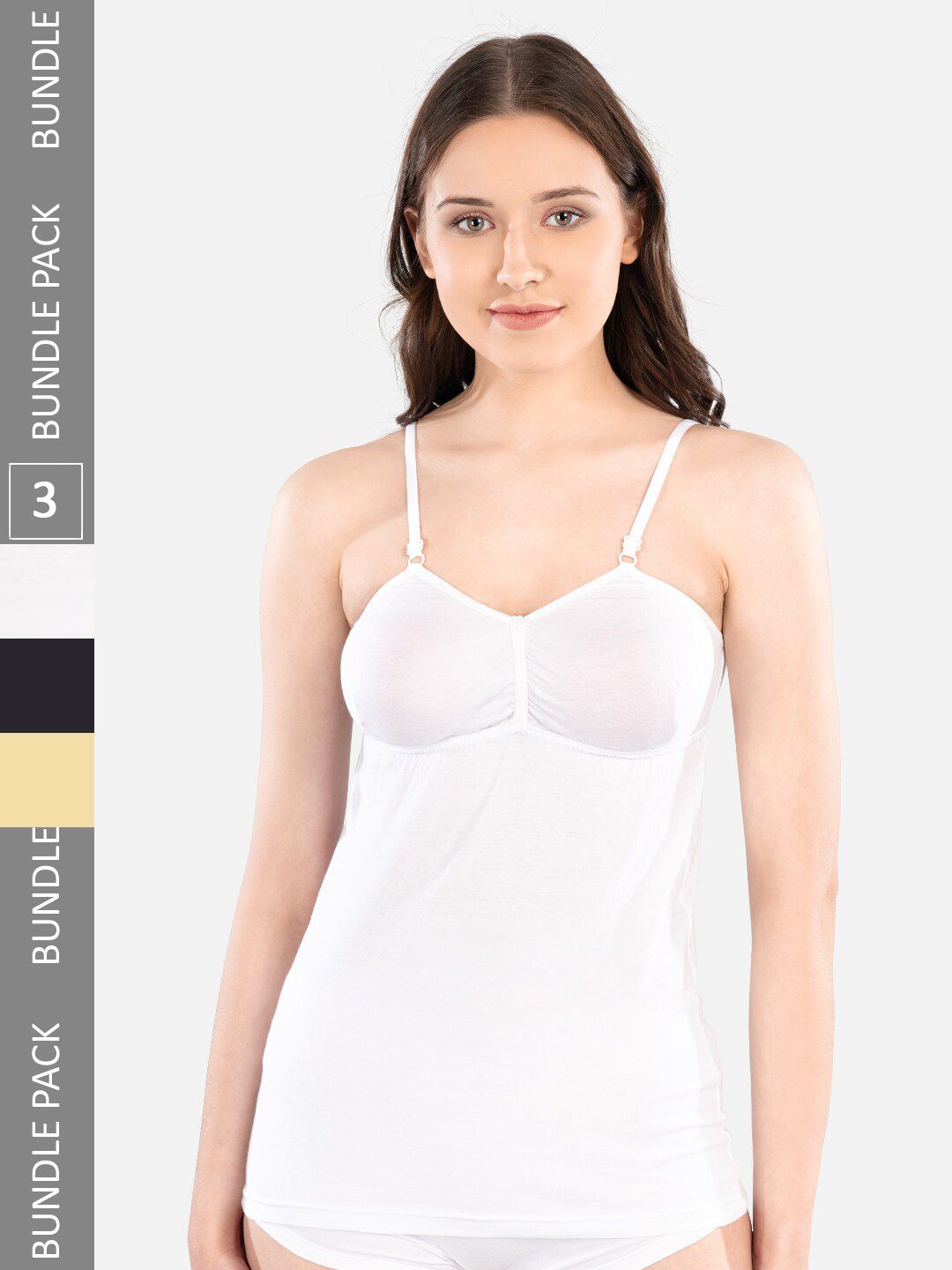 FashionRack Women White Solid Strapless Camisole 8214