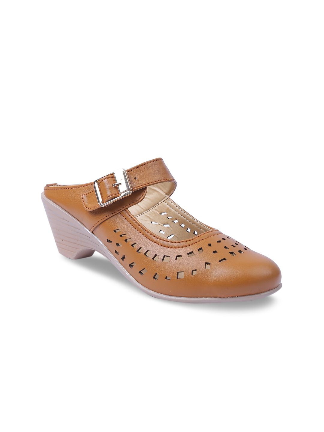 VALIOSAA Women Beige Solid Mules-picture-36