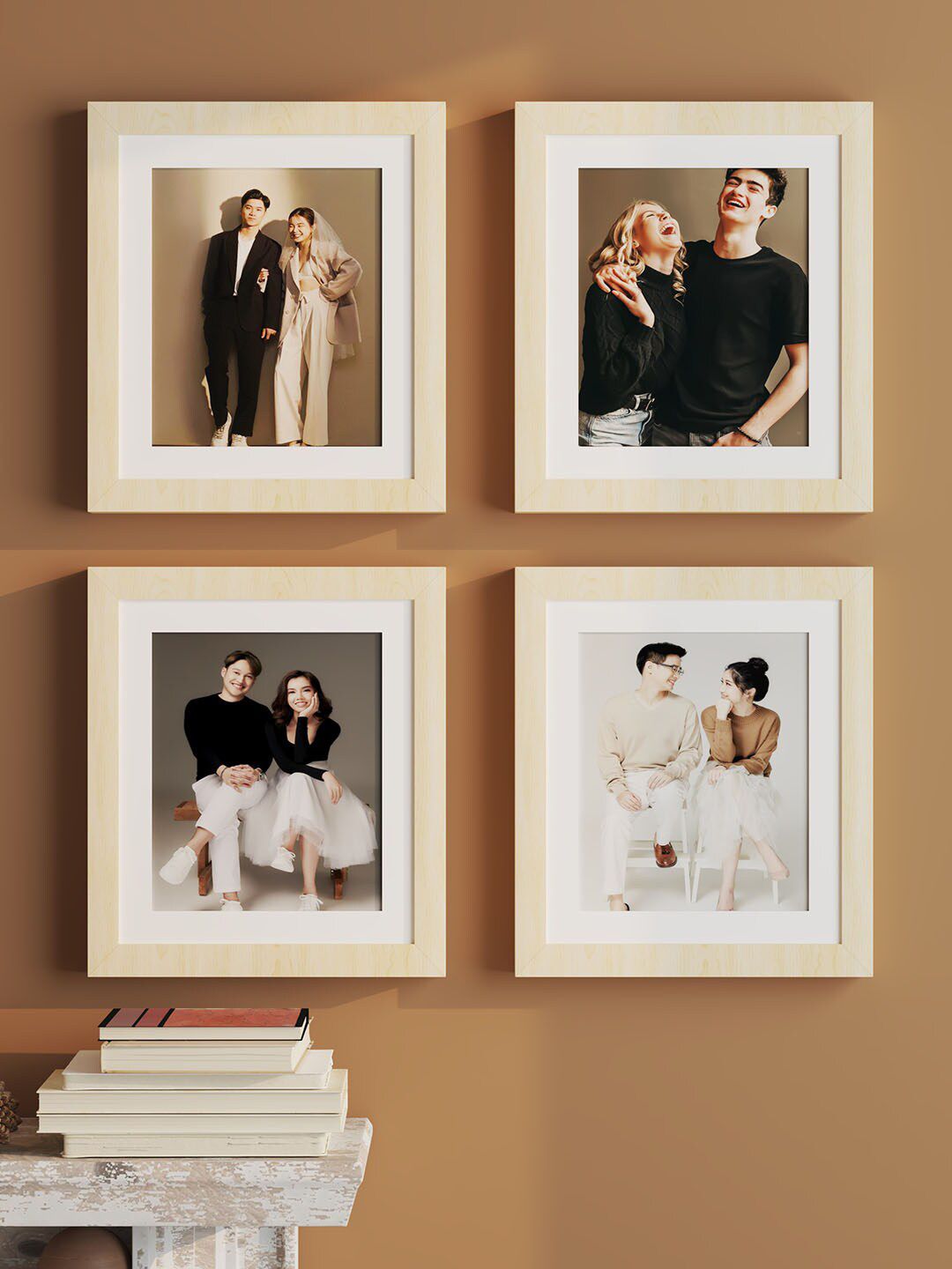 Art Street Beige 4 Pieces Wood Photo Frames-picture-24