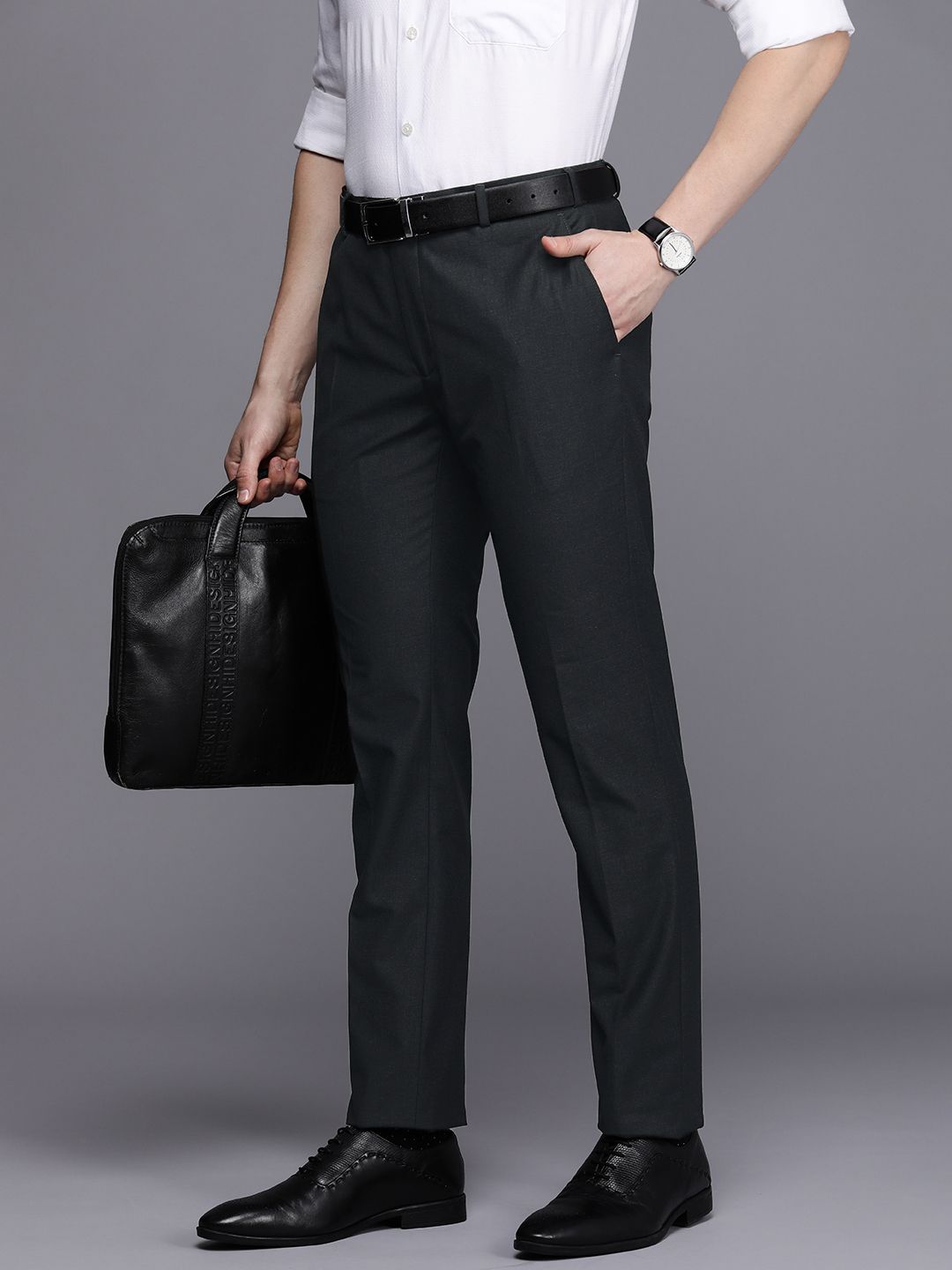 Raymond Men Slim Fit Formal Trousers-picture-33