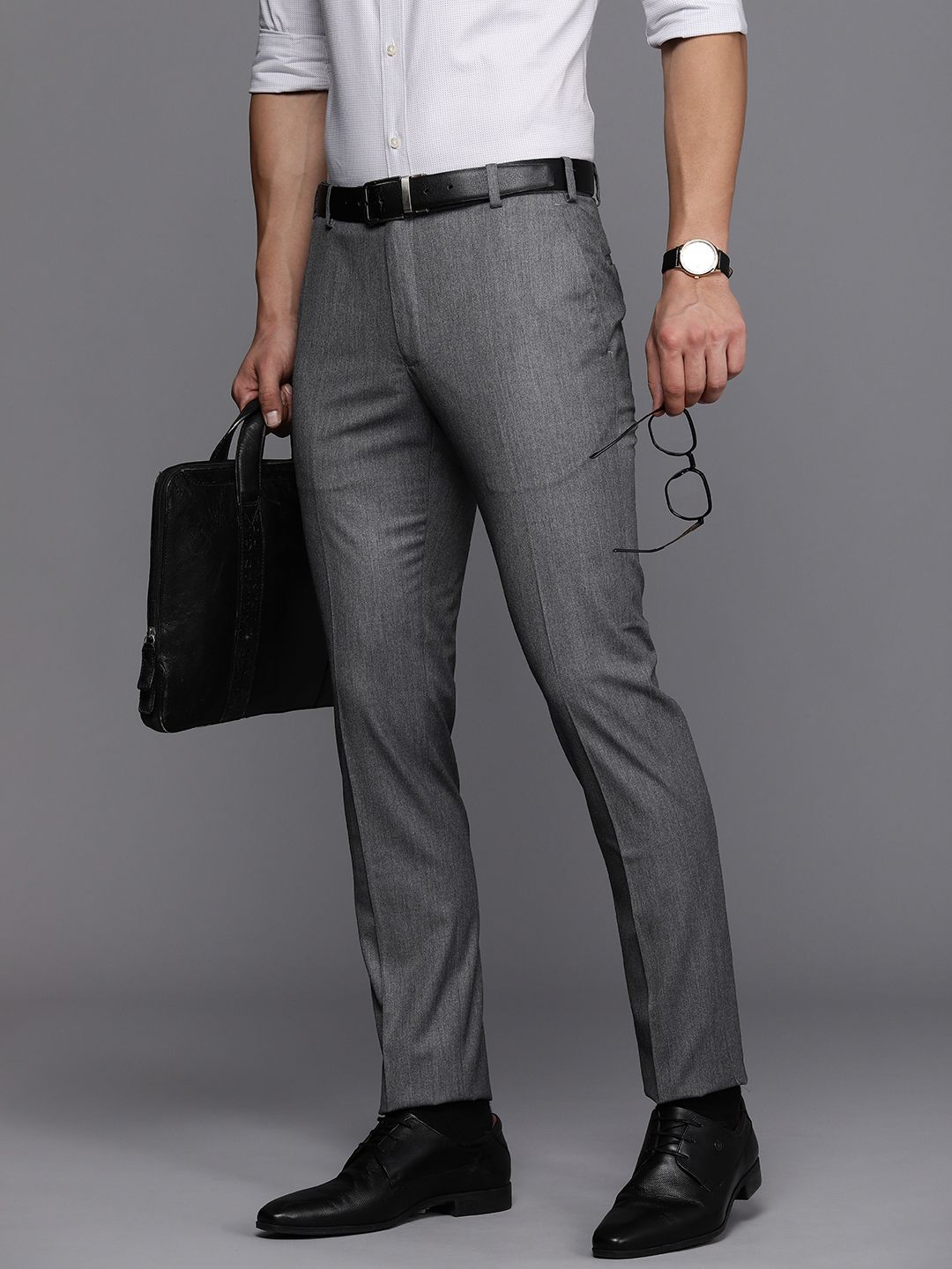 Raymond Men Slim Fit Formal Trousers-picture-11