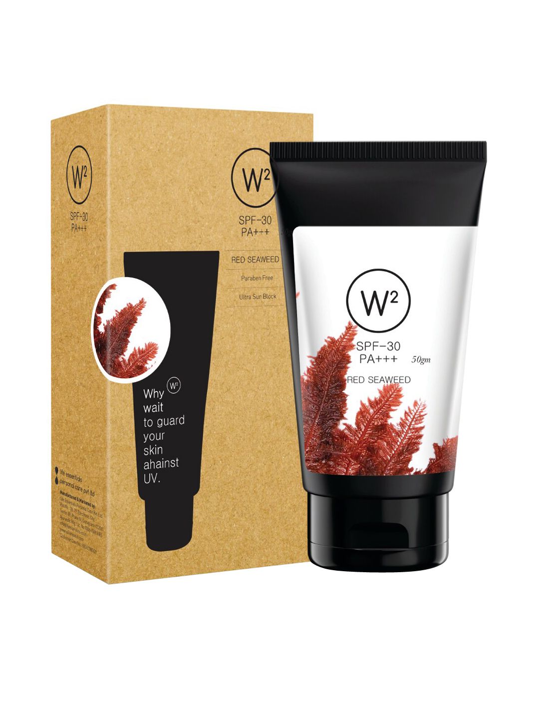 W2 Why Wait Red Seaweed Sunscreen (SPF-30 Pa+++) Lotion - 50gm-image-21