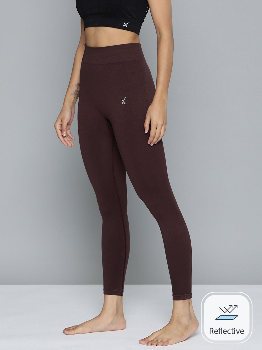 HRX by Hrithik Roshan Women Rapid Dry Antimicrobial Seamless Yoga Tights-image-49