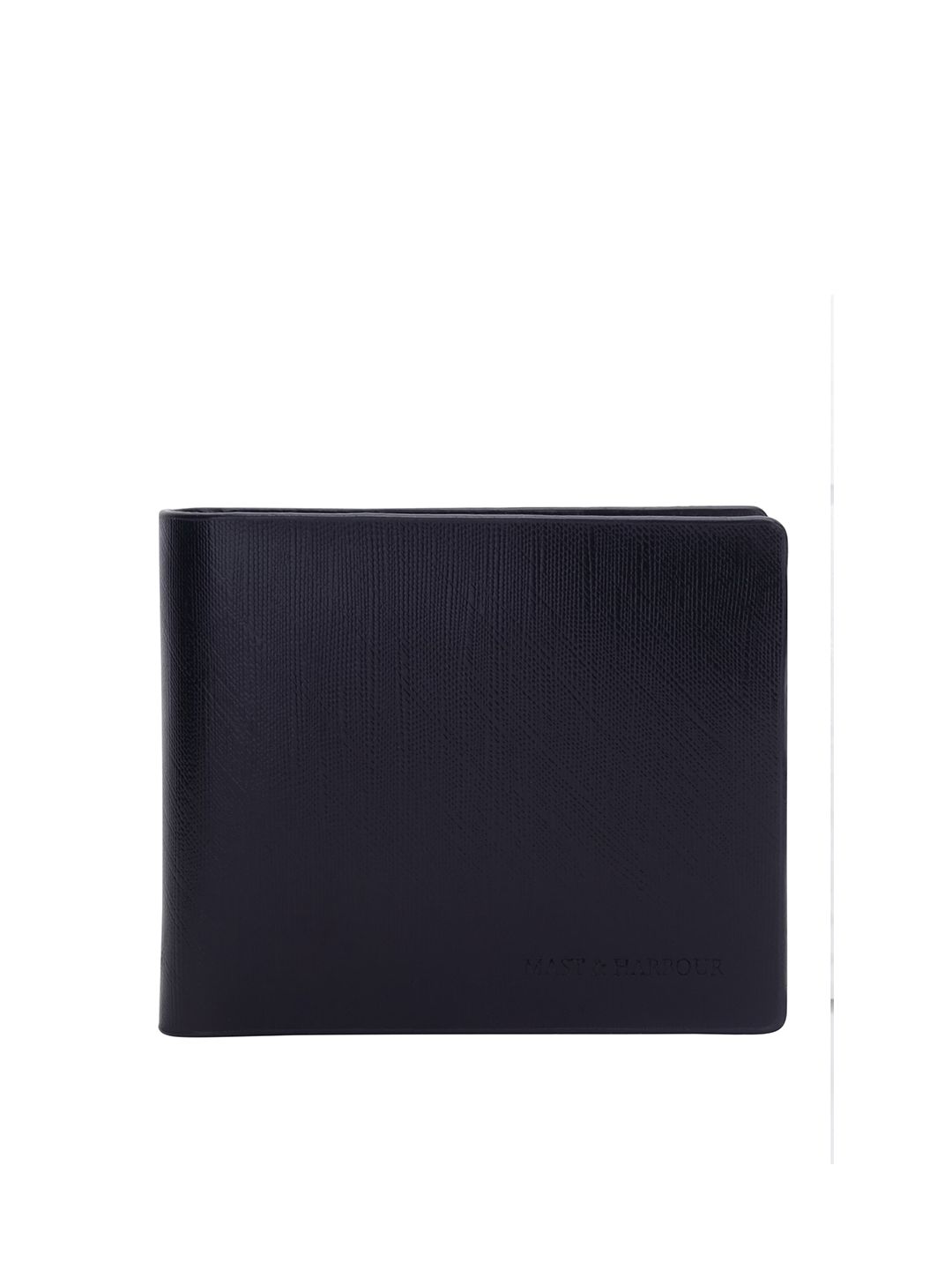 Mast & Harbour Men Black Leather Two Fold Wallet-picture-46