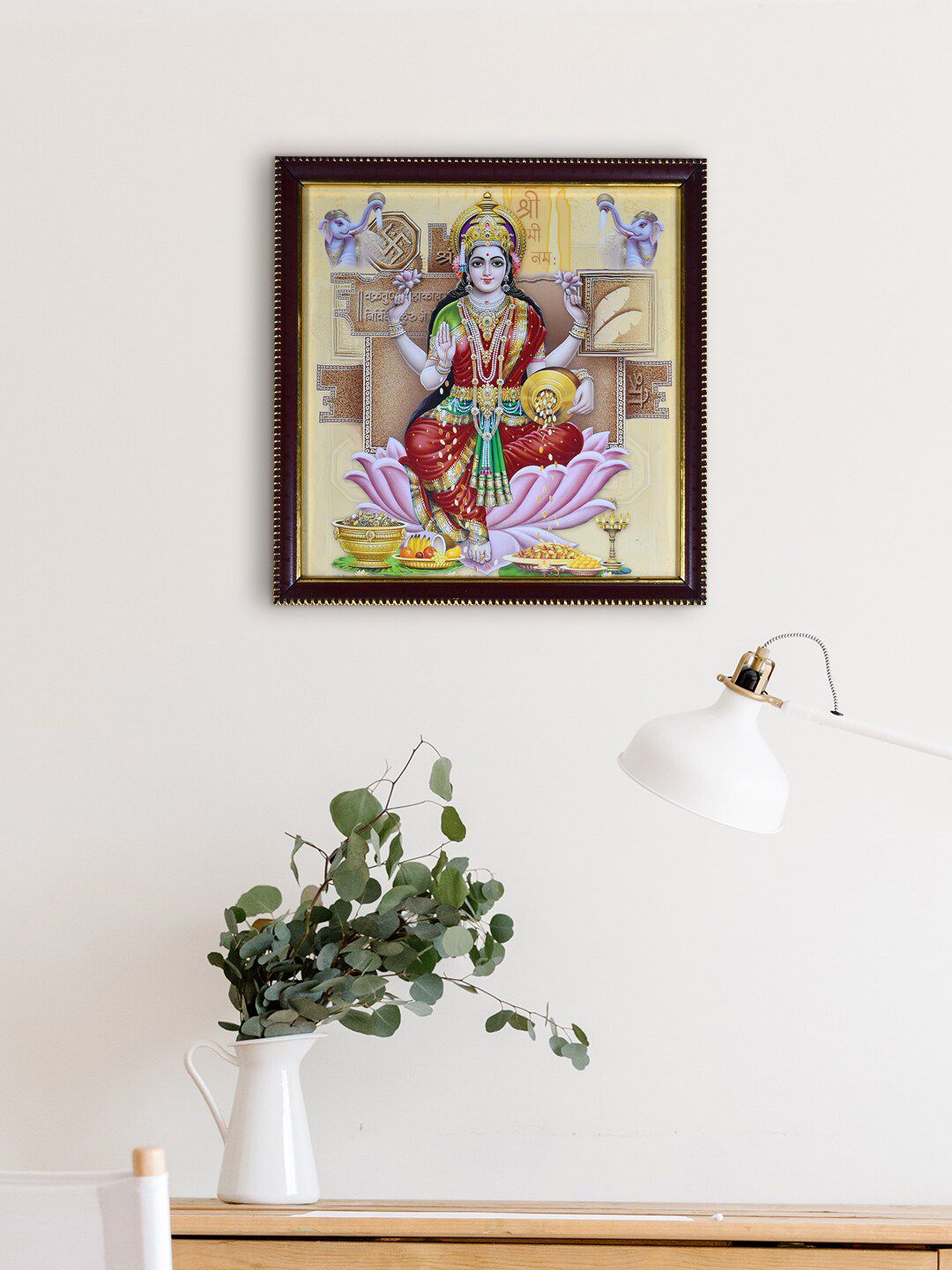 Gallery99 Yellow & Maroon Laxmi Mata Wall Art-picture-33