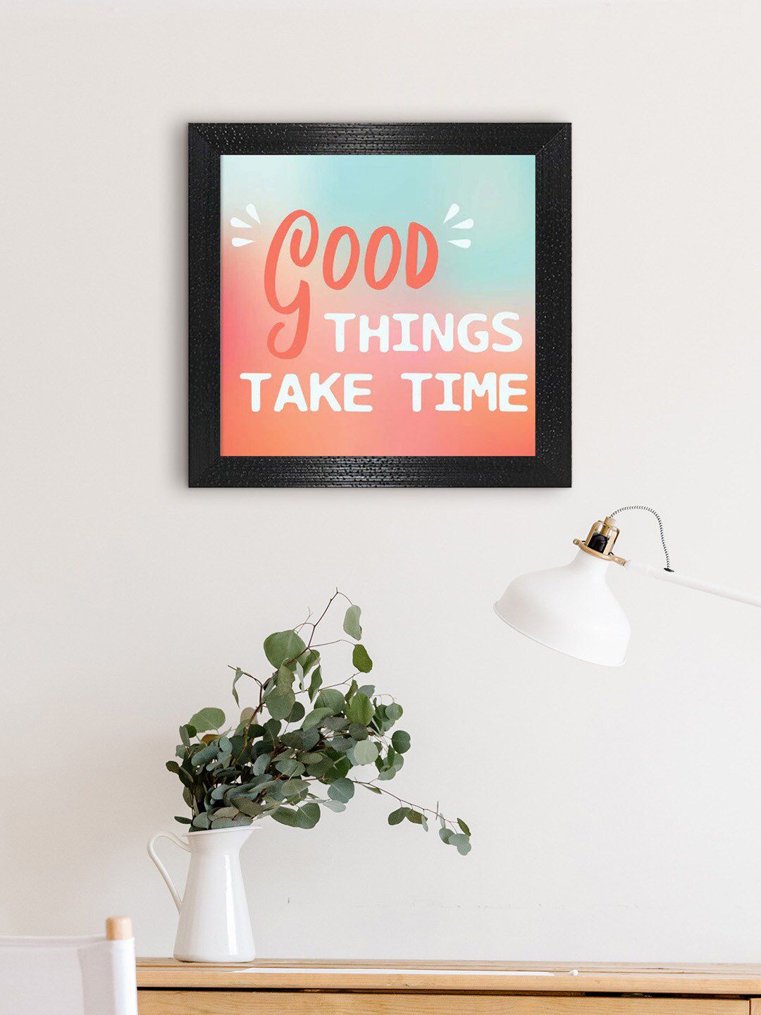Gallery99 Blue & Orange Motivational Quote Painting Wall Art-picture-30