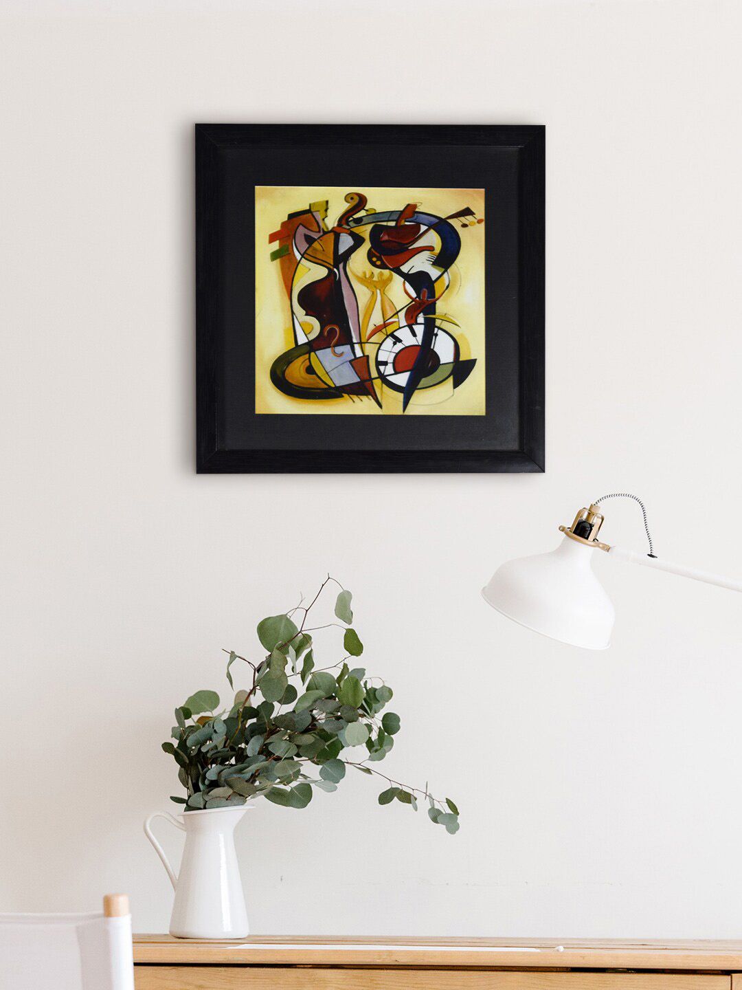 Gallery99 Black & Yellow Abstract Painting Texture Paper Wall Art-picture-23