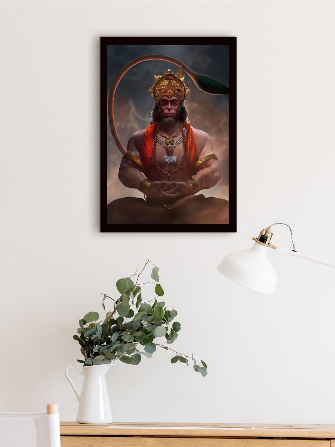Gallery99 Red & Black Hanuman Ji Painting Wall Art-picture-31