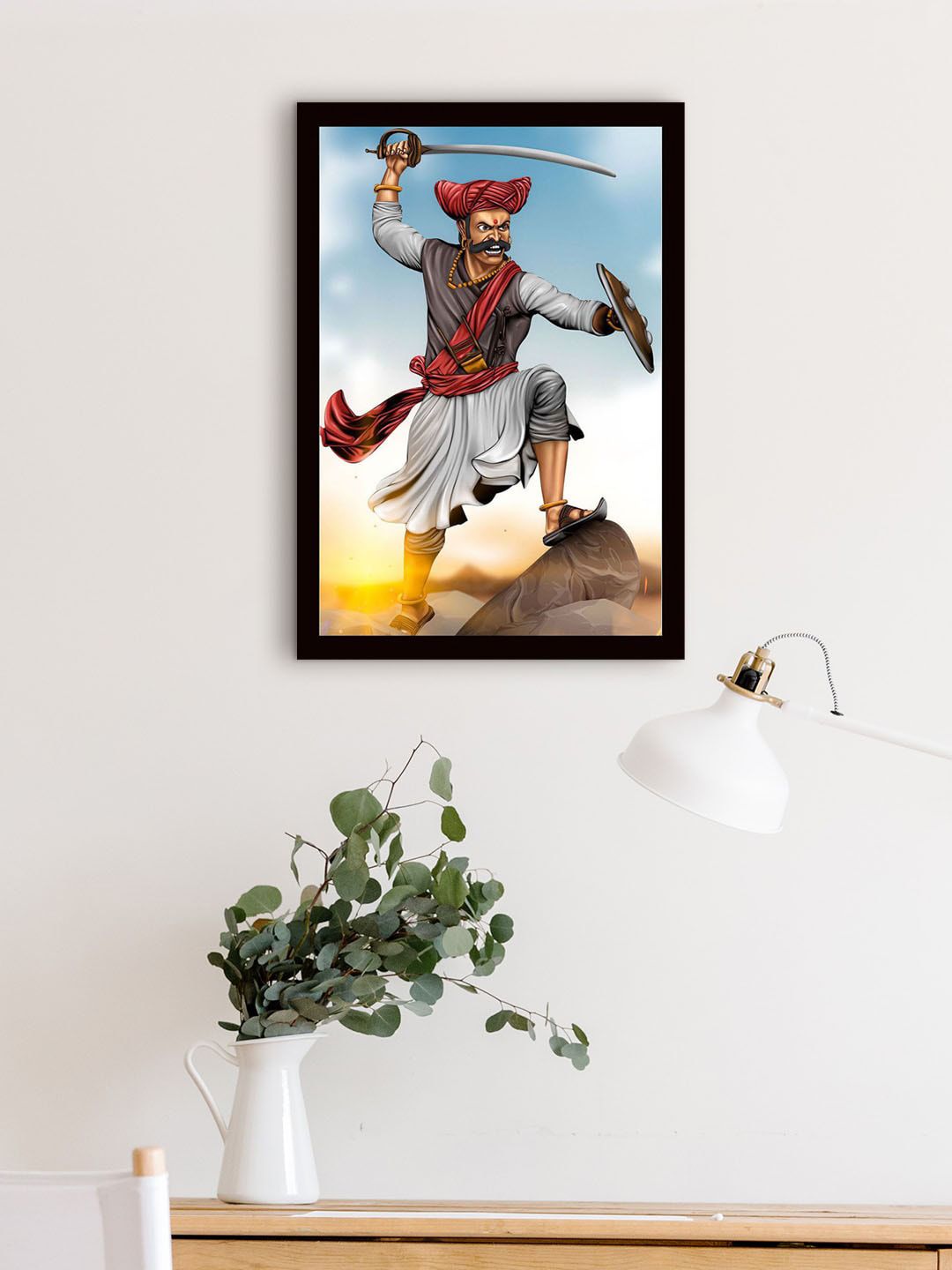 Gallery99 Blue & Grey Chhatrapati Shivaji Rao Wall Art-picture-12